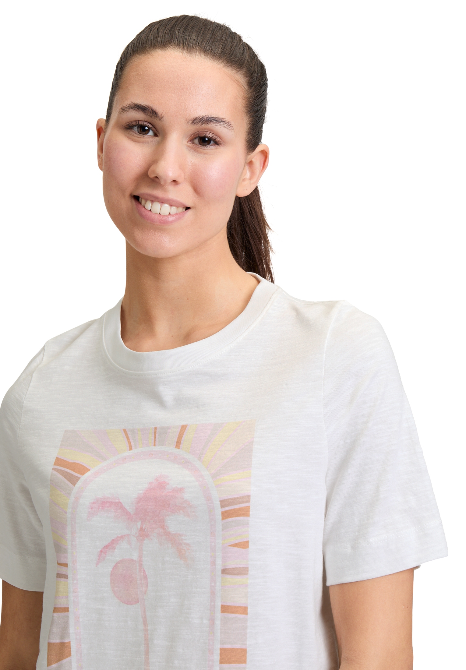 Cartoon Kurzarmshirt »Cartoon Printshirt mit Rundhalsausschnitt«, (1 tlg.), Placement