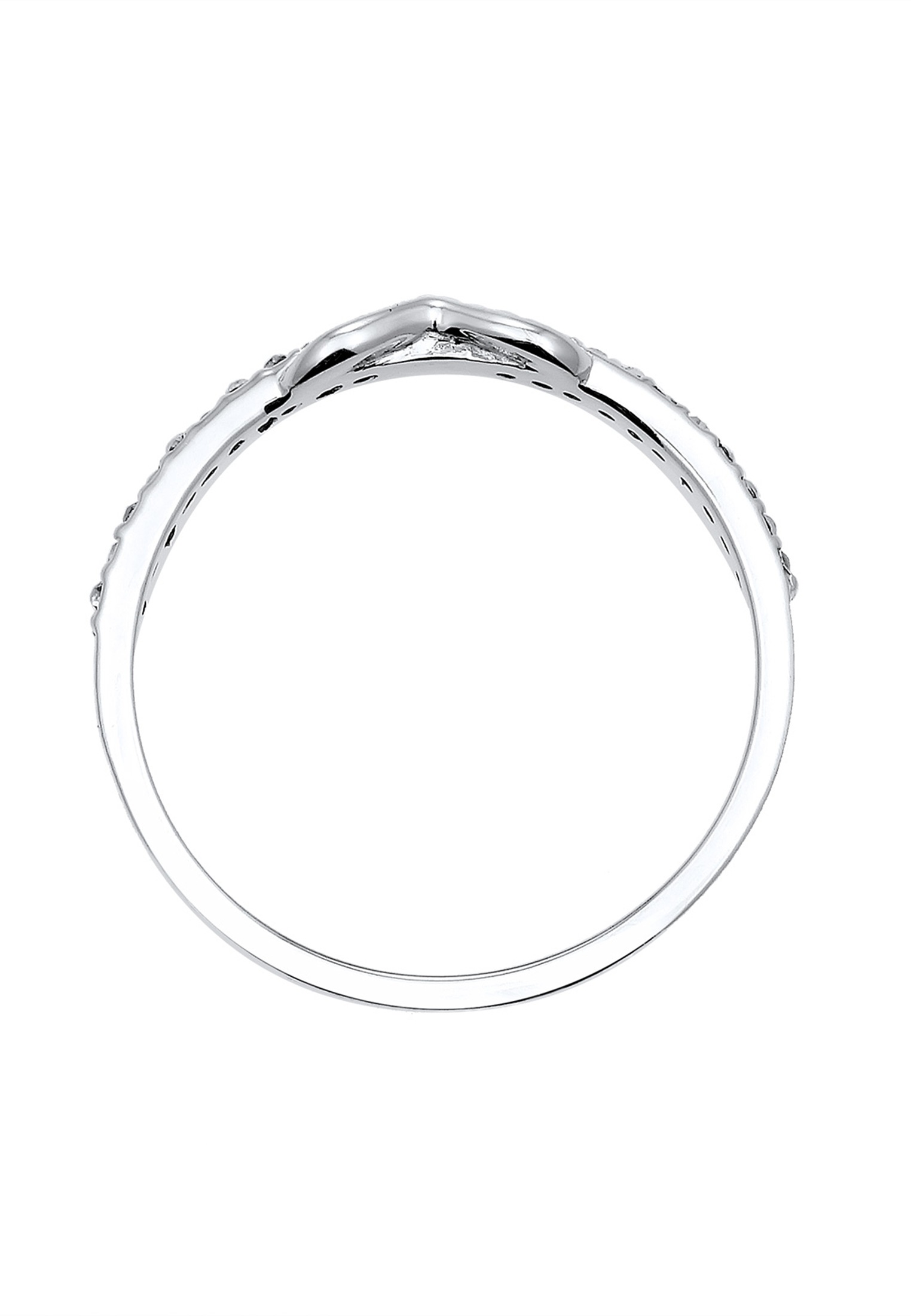 Elli Fingerring »Infinity Glas Kristalle Weiß 925 Sterling Silber«