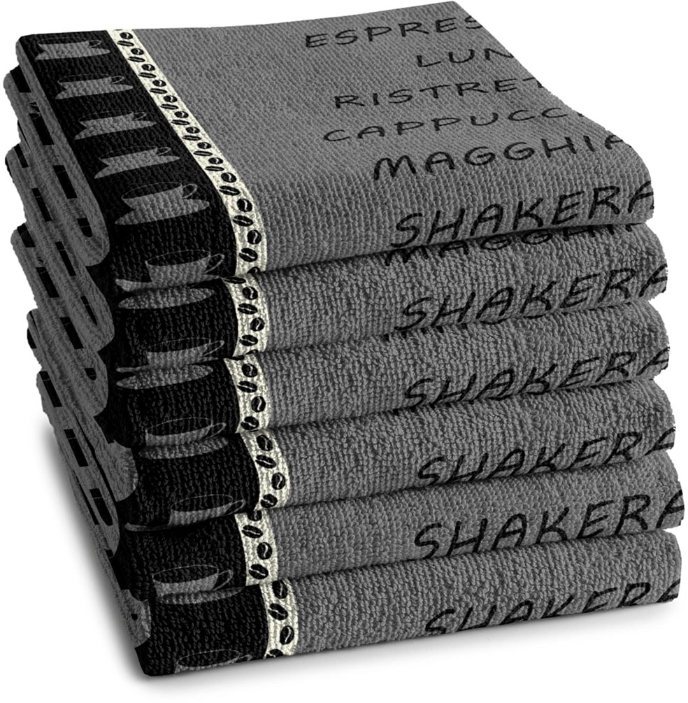 DDDDD Geschirrtuch "DDDDD Küchenhandtuch Ristretto 50x55 Anthrazit (6er-Pac günstig online kaufen