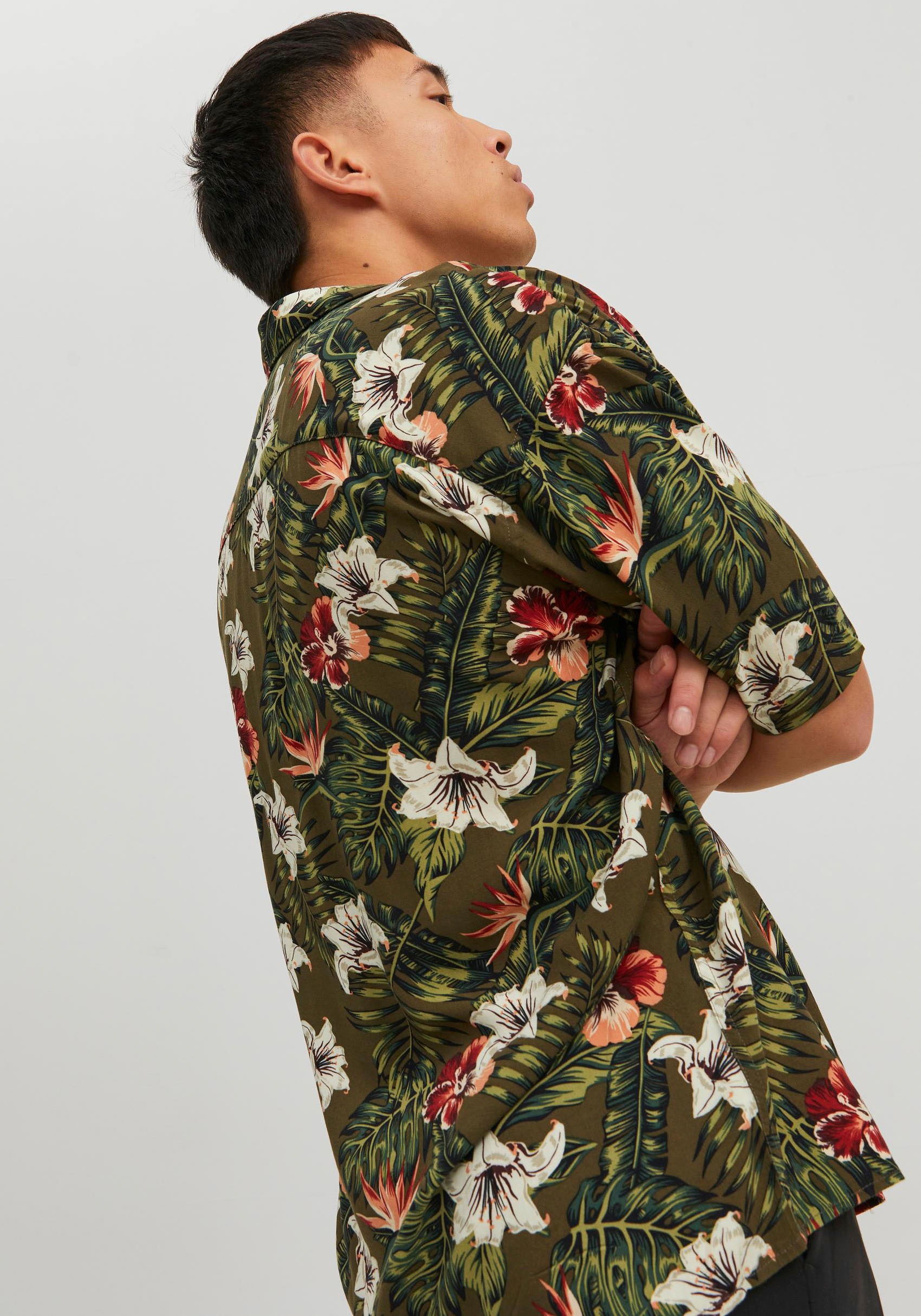 Jack &amp; Jones Kurzarmhemd »JJEJEFF RESORT FLORAL SHIRT SS SN« GE8681