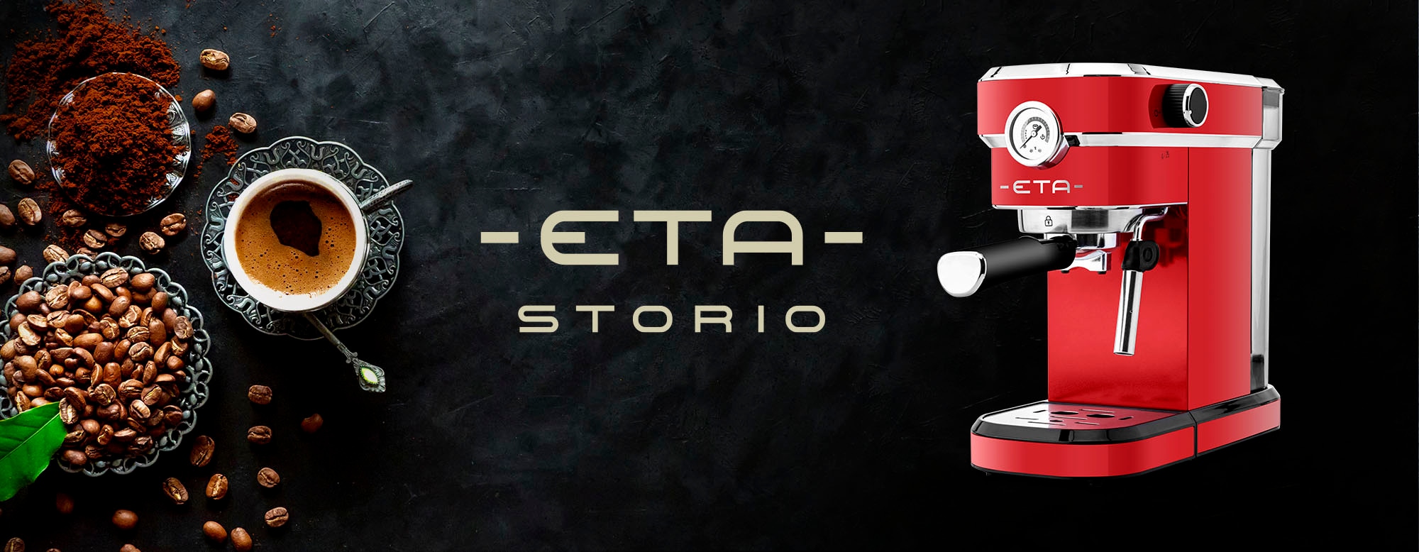 eta Siebträgermaschine »STORIO ETA618190030«, 1350W, max.20 bar, Thermoblock