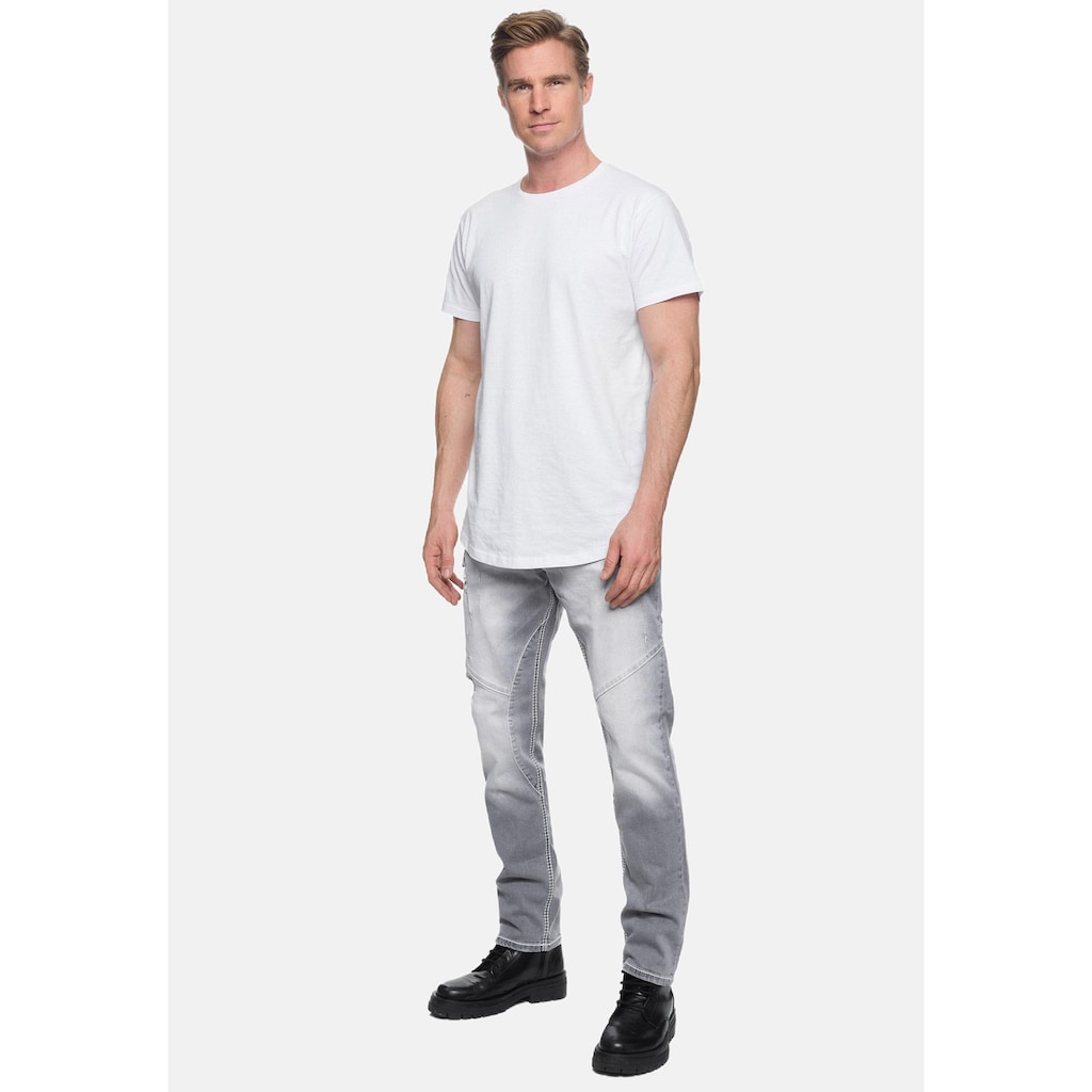 Rusty Neal Straight-Jeans »NISHO« mit trendigen Used-Details