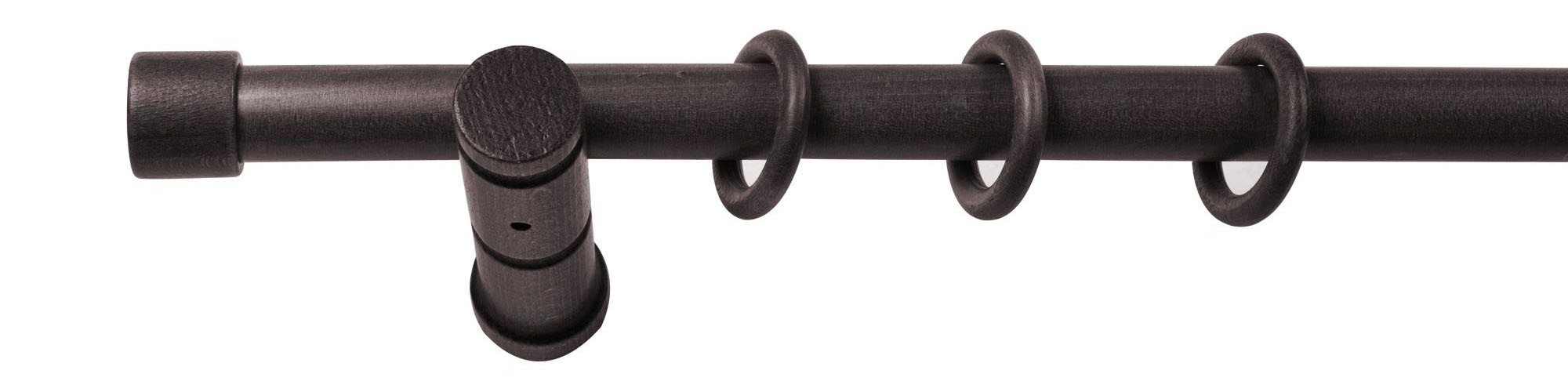 SN DECO GROUP Gardinenstange »Cafiro«, 1 läufig-läufig, Fixmaß, 28 mm, Holz, verschiedene Längen und Farben, Komplettset