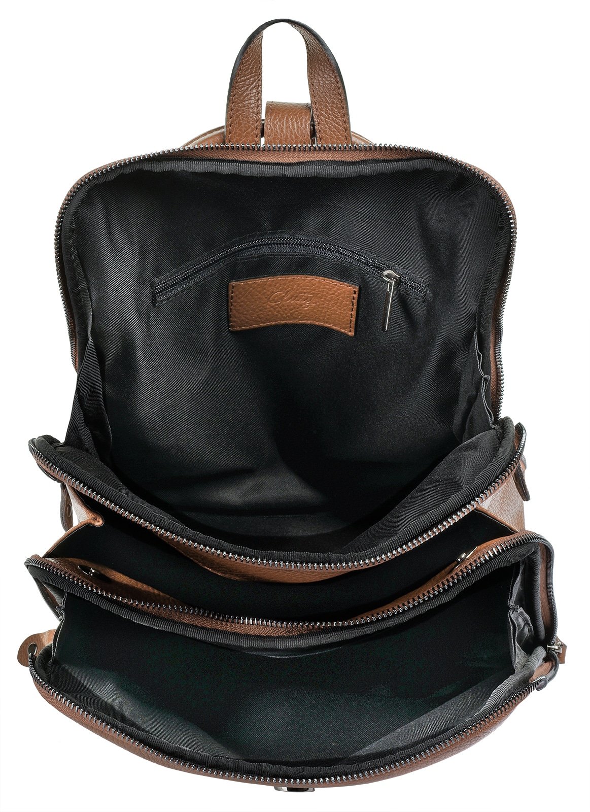 Cluty Cityrucksack, echt Leder, Made in Italy