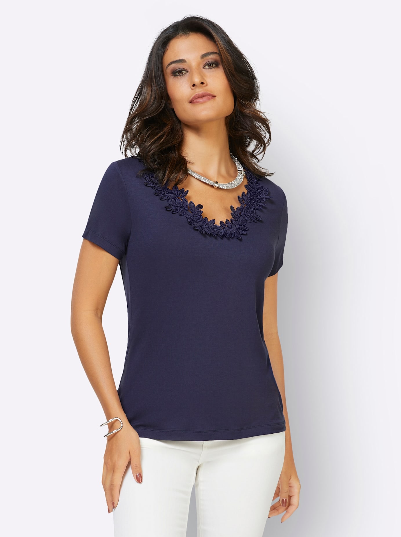 creation L Kurzarmshirt »Shirt«, (1 tlg.)