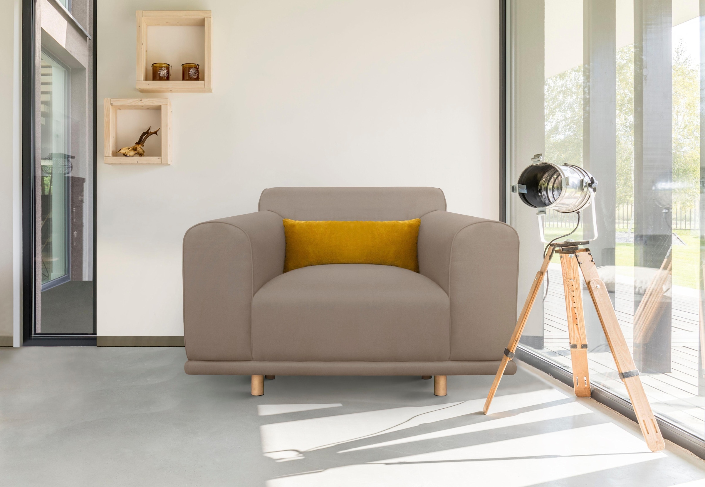 andas Loveseat »Maroon Sessel«, in skandinavischem Design, mit losem Kissen