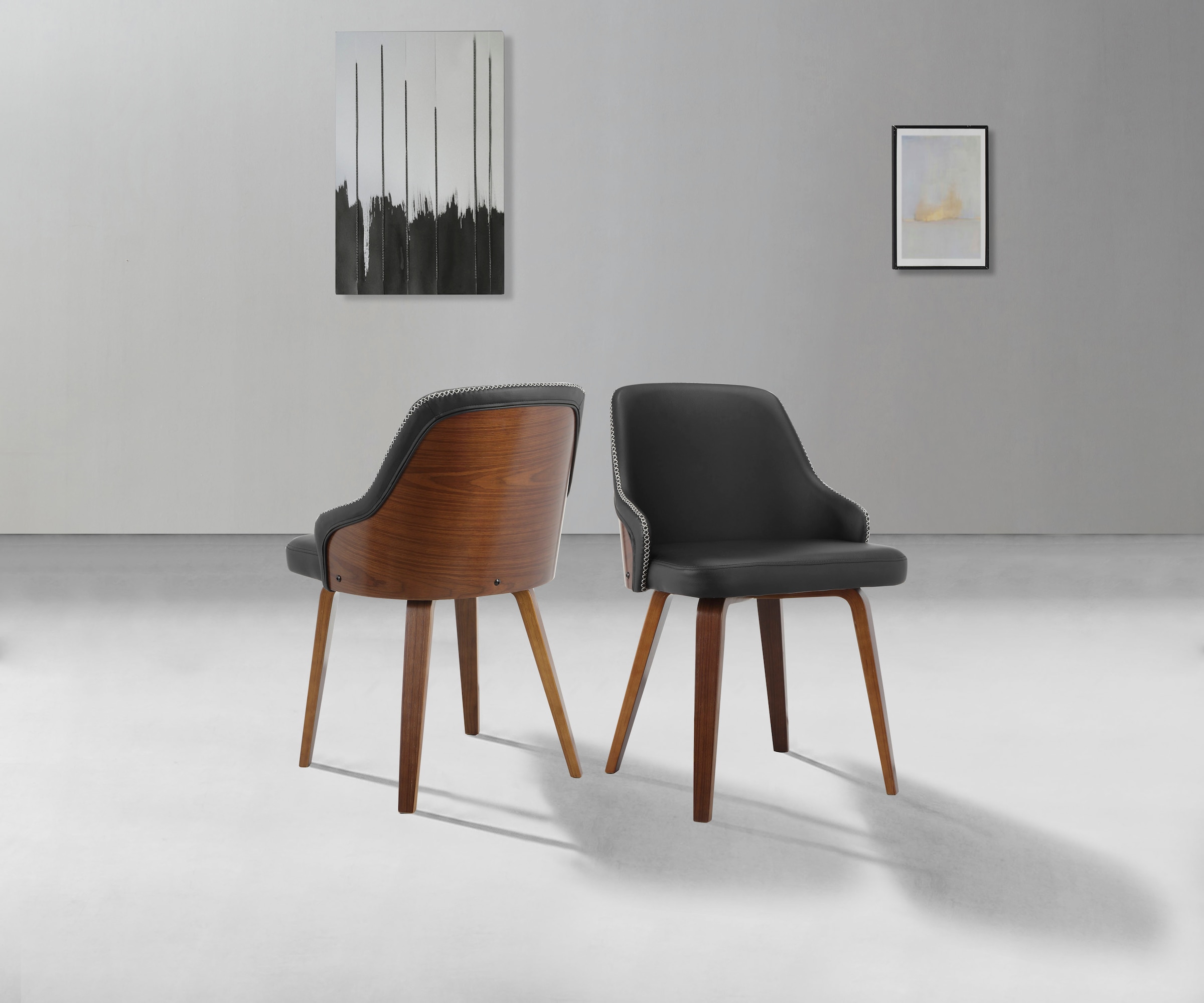 INOSIGN Esszimmerstuhl »Bojan«, 2 St., Kunstleder, pflegeleichtes Kunstleder, Sitz- und Rücken gepolstert, Sitzhöhe 47 cm