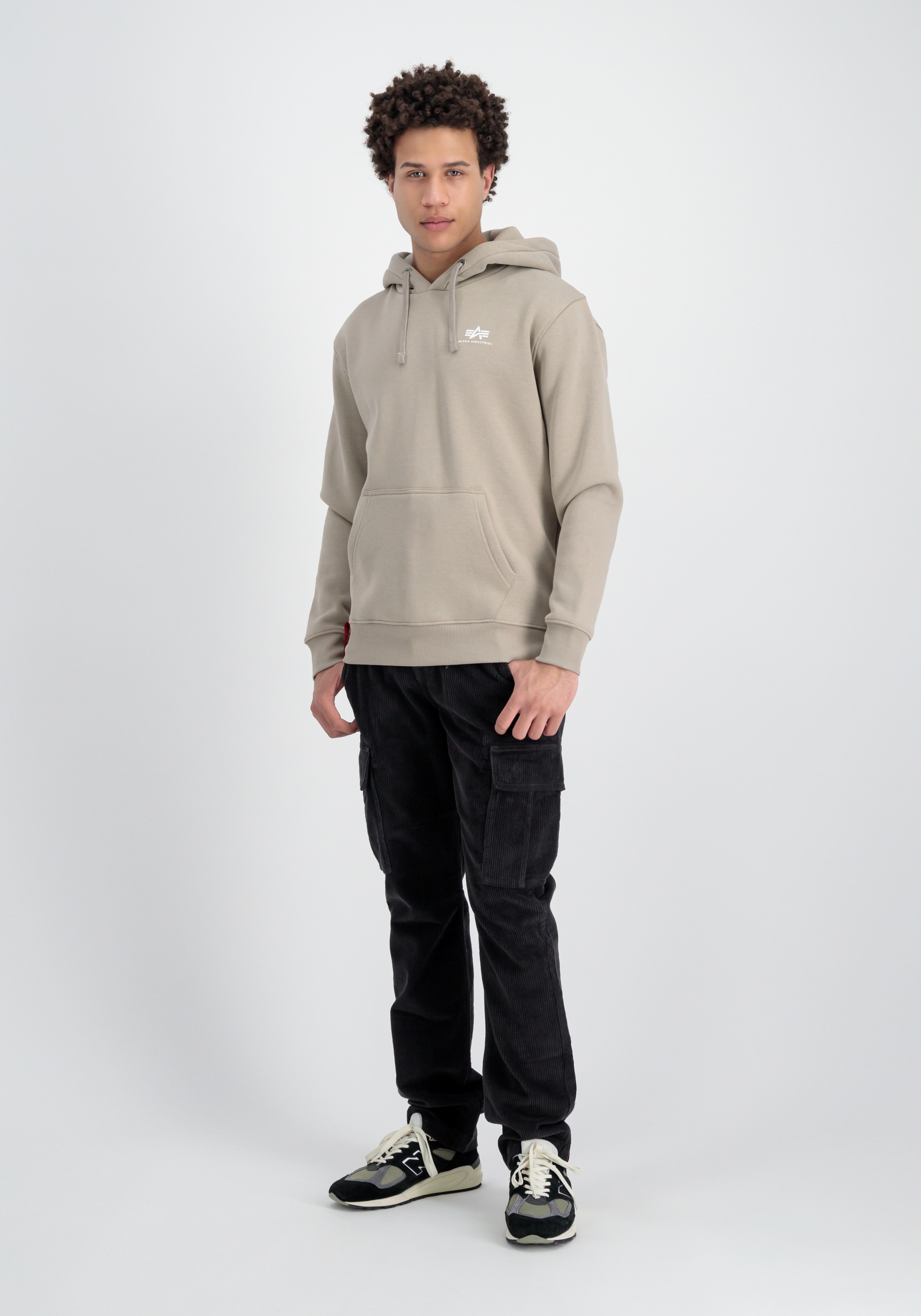 Alpha Industries Basic Small Logo Kapuzenpullover Sand S 2