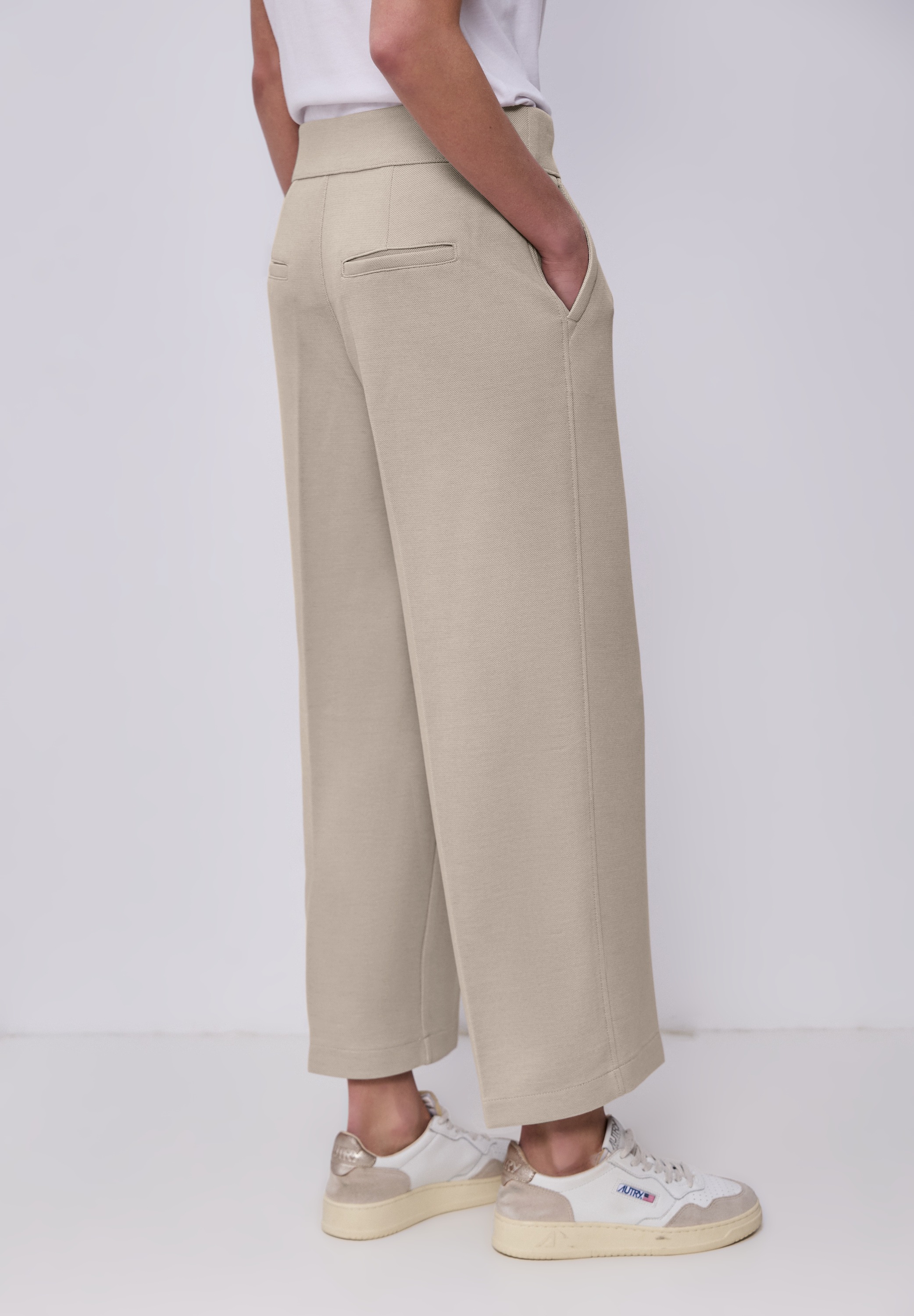 STREET ONE Jerseyhose  mit Wide Legs