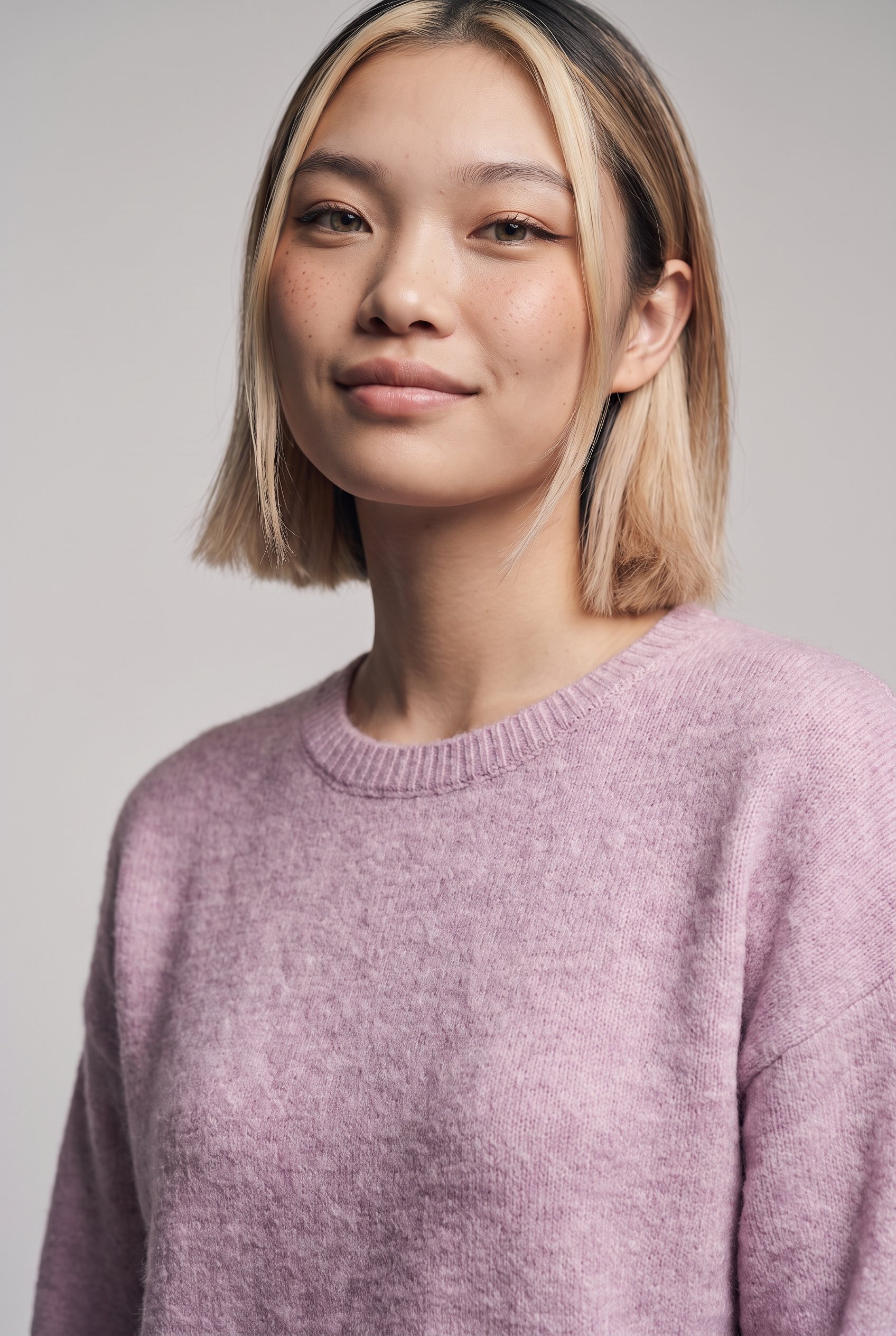 ONLY Strickpullover »ONLOLIVIA LS O-NECK CC KNT« Materialmix, regular fit