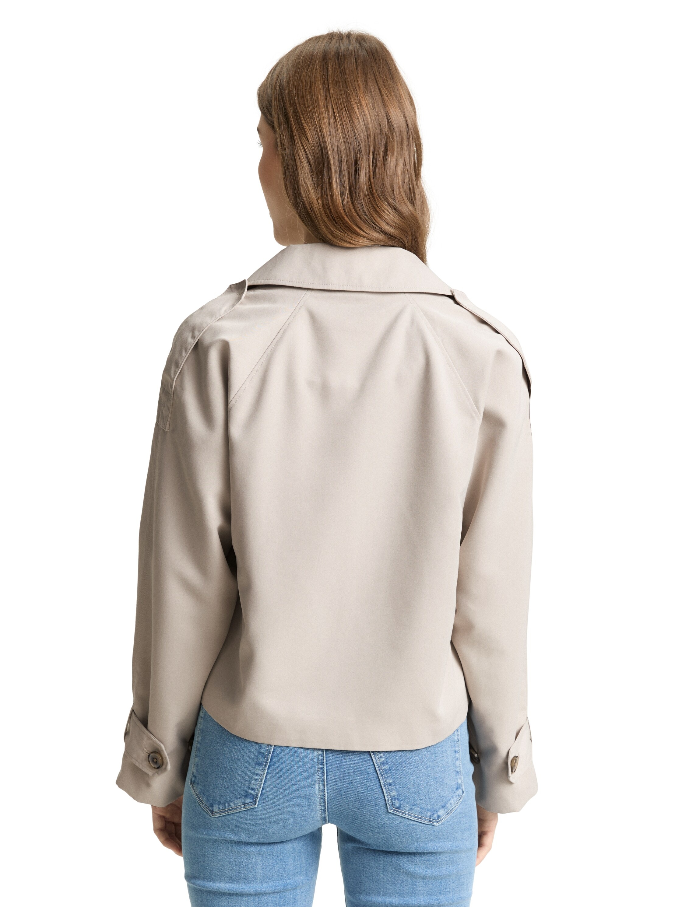 TOM TAILOR Denim Cabanjacke ohne Kapuze mit Reverskragen günstig online kaufen