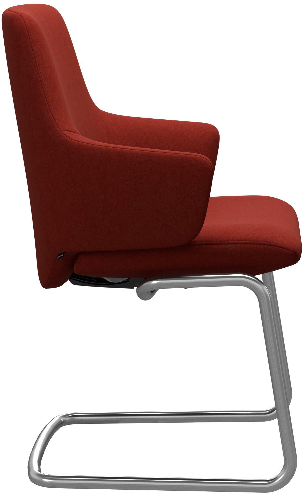 Stressless® Polsterstuhl »Laurel«, Microfaser DINAMICA, Low Back mit Armlehne, Größe L, mit Beinen aus Stahl in Schwarz matt