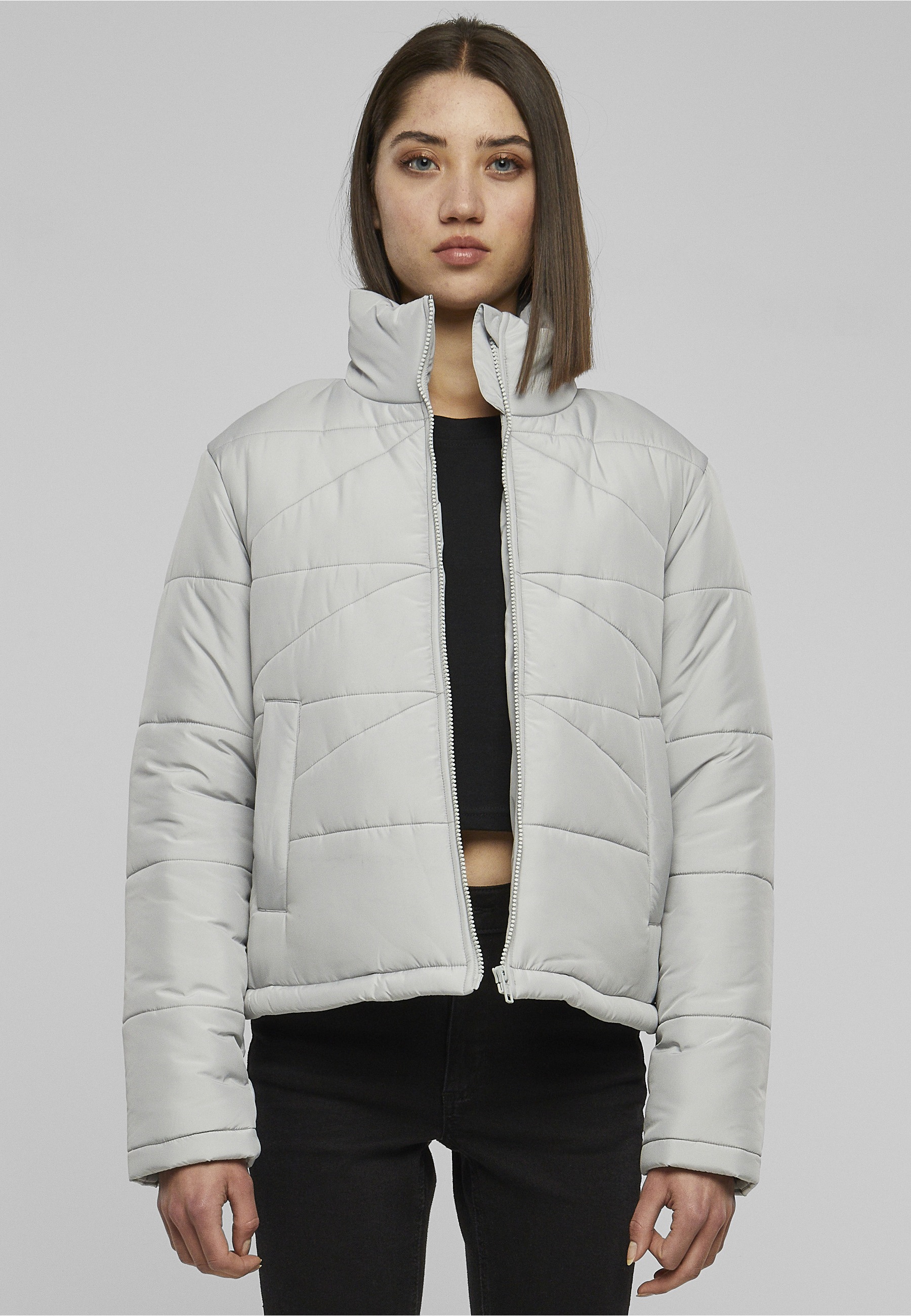 URBAN CLASSICS Allwetterjacke »Urban Classics Damen Ladies Arrow Puffer Jacket« 1 Stk. tlg. ohne Kapuze