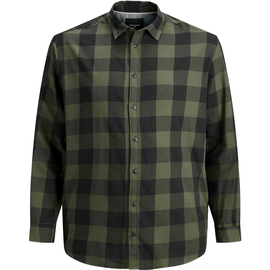 Jack & Jones PlusSize Karohemd »GINGHAM TWILL SHIRT«, Bis Größe 6XL