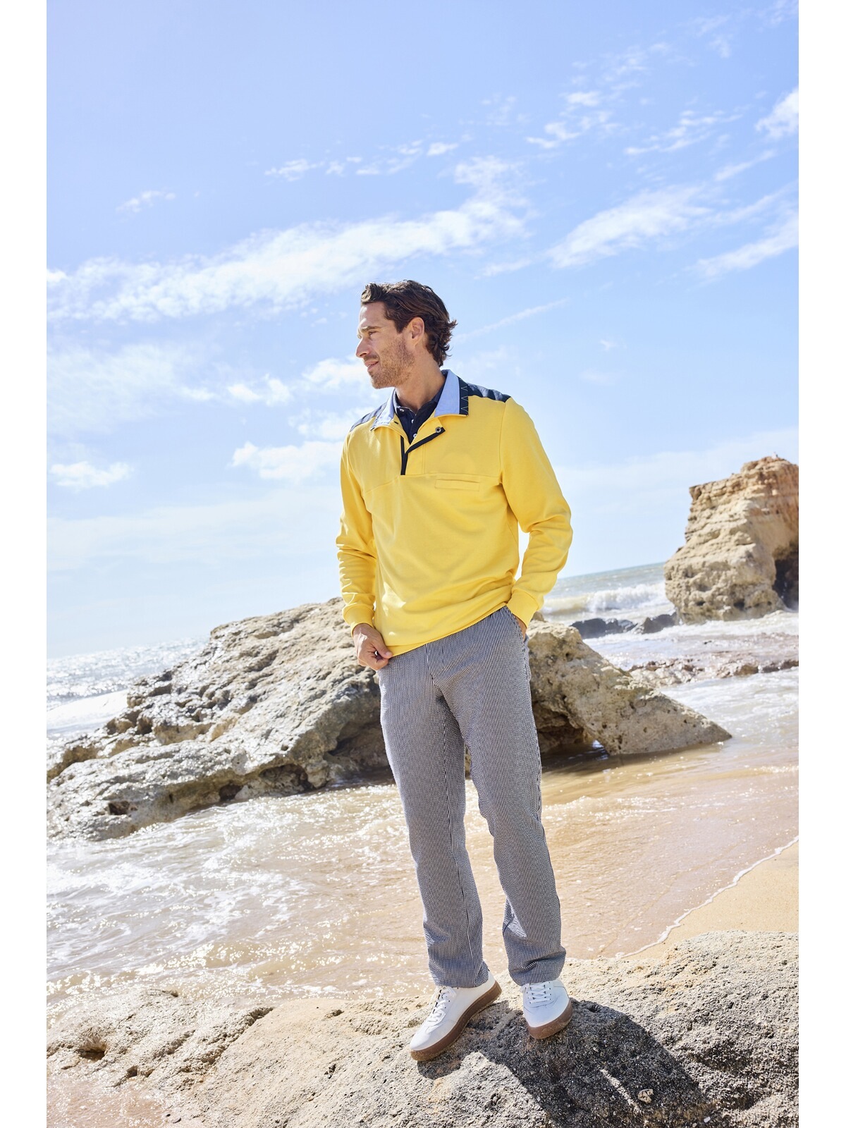 Sweatshirt BABISTA "Sweatshirt ORDUN", Herren, Gr. XL, gelb, Obermaterial: 100% Baumwolle CO., normal, ohne Ausschnitt, Sweatshirts Sweatshirt 2