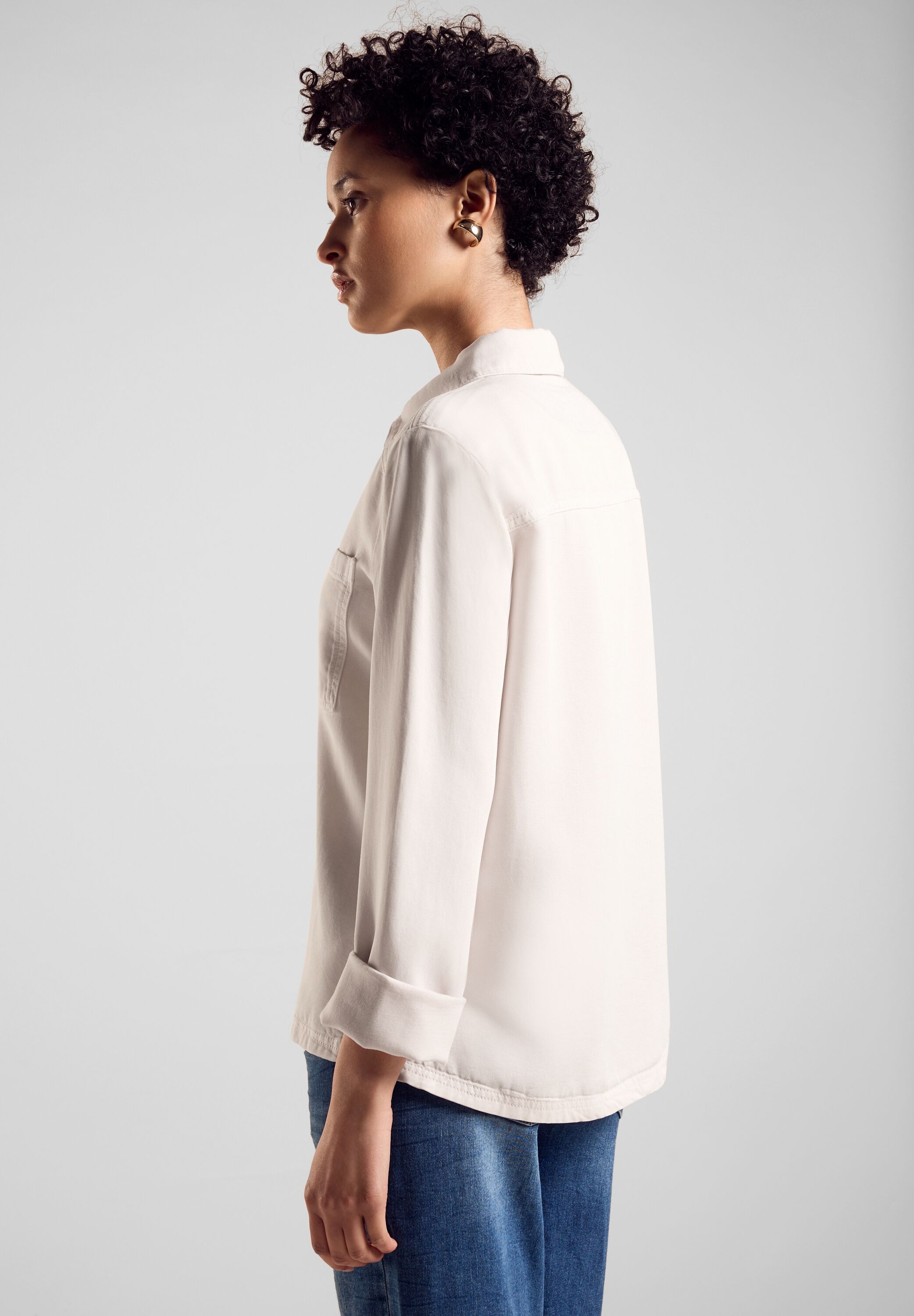 STREET ONE Jeansjacke, ohne Kapuze, mit Knopfleiste