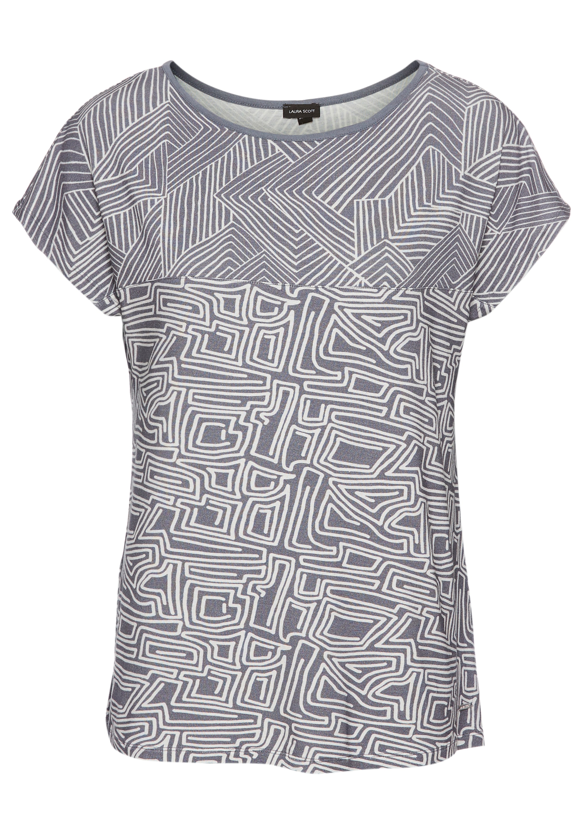 Laura Scott T-Shirt, mit stylischem Mustermix im Graphik-Design - NEUE KOLLEKTION