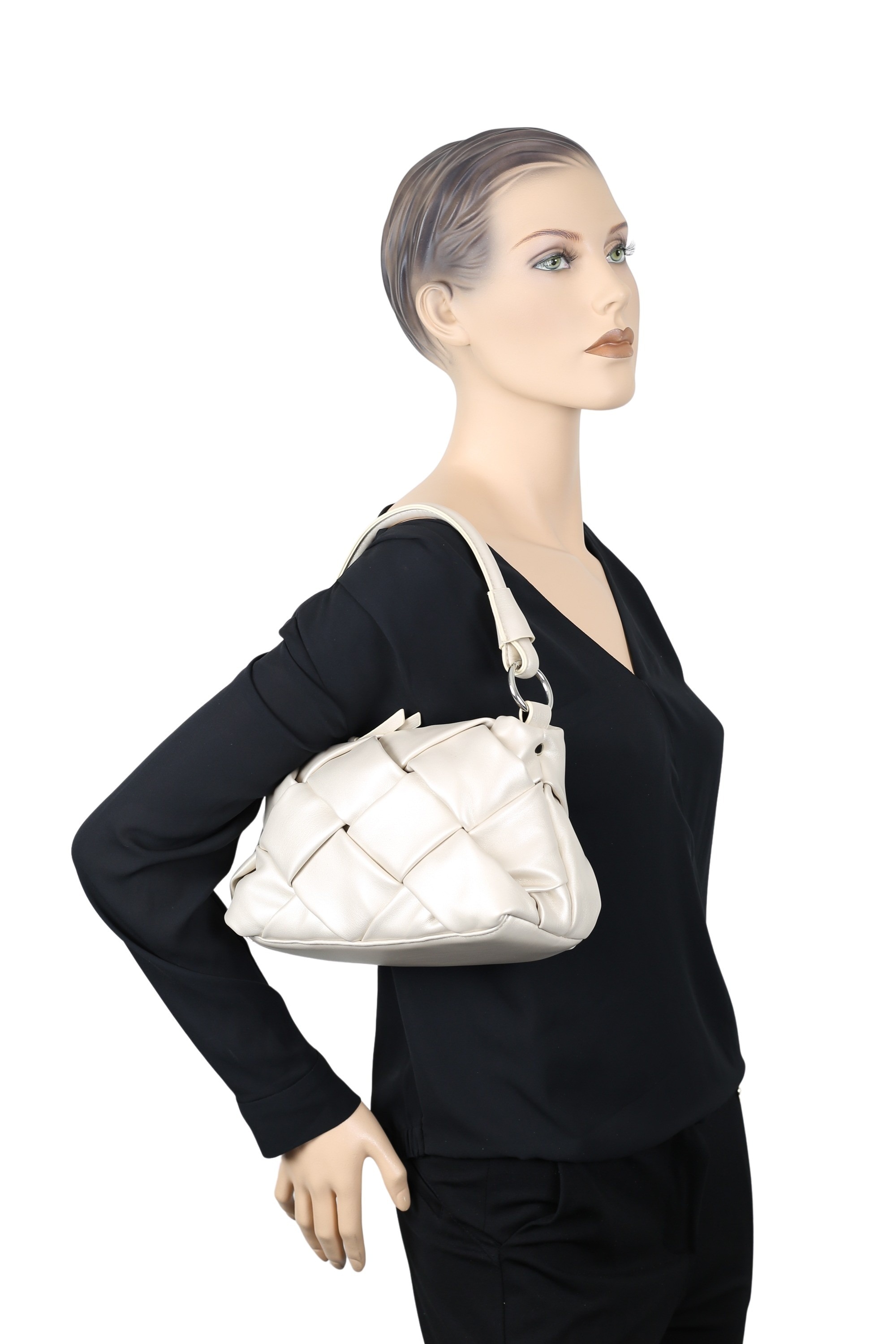 COLLEZIONE ALESSANDRO Schultertasche »Giorgia«, Elegante Flechttasche mit Trageriemen