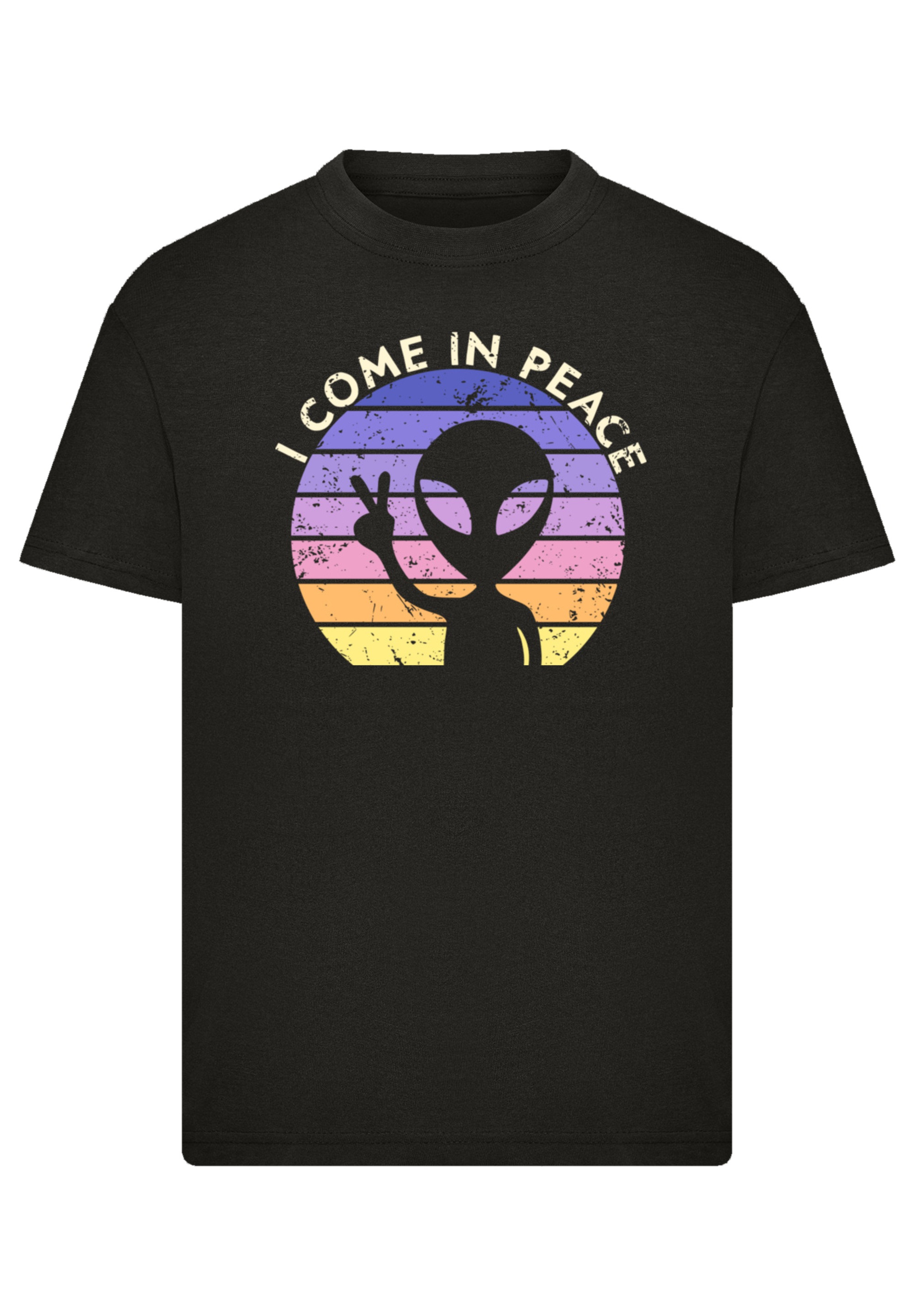 F4NT4STIC T-Shirt »Alien Peace Sunset«, Premium Qualität