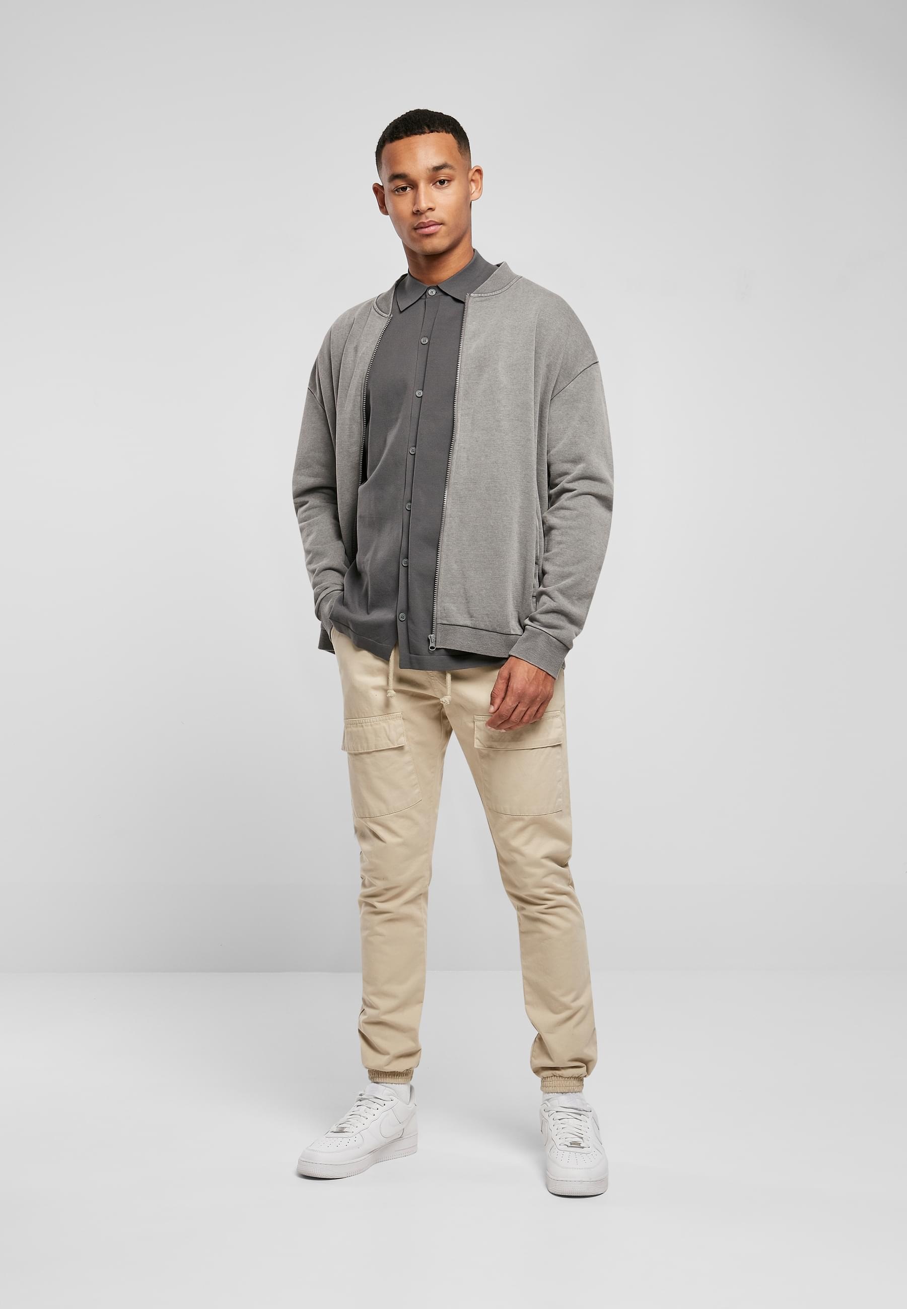 URBAN CLASSICS Bomberjacke »Urban Classics Herren Washed Sweat Bomber«, (1 St.), ohne Kapuze