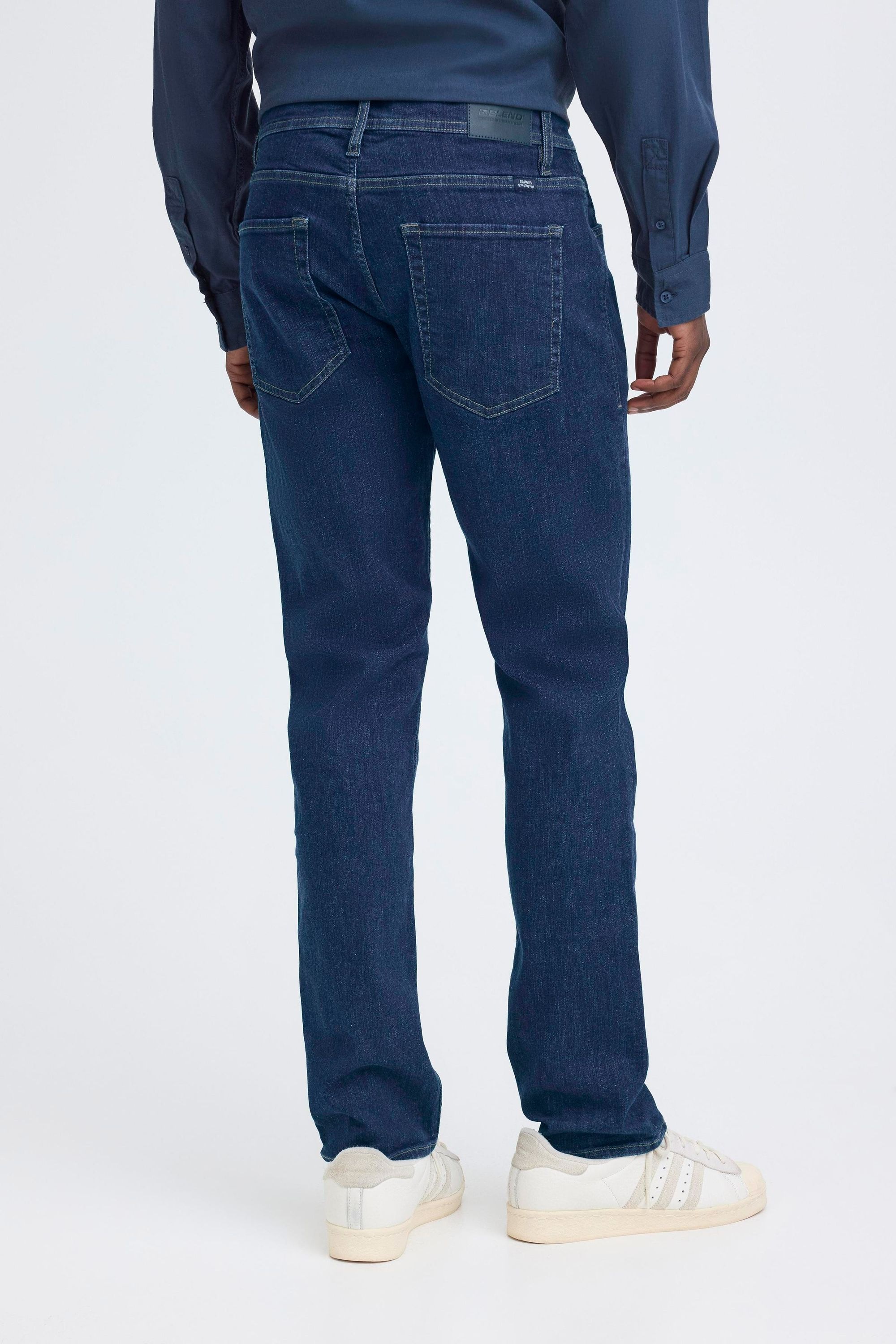 Slim-fit-Jeans BLEND "Slim-fit-Jeans BHTwister", Herren, Gr. 36, Länge 32, blau (denim dunkelblau), Obermaterial: 82% Baumwolle CO. 17% Polyester PES. 1% Elasthan EL., Jeans Slim-fit-Jeans 6