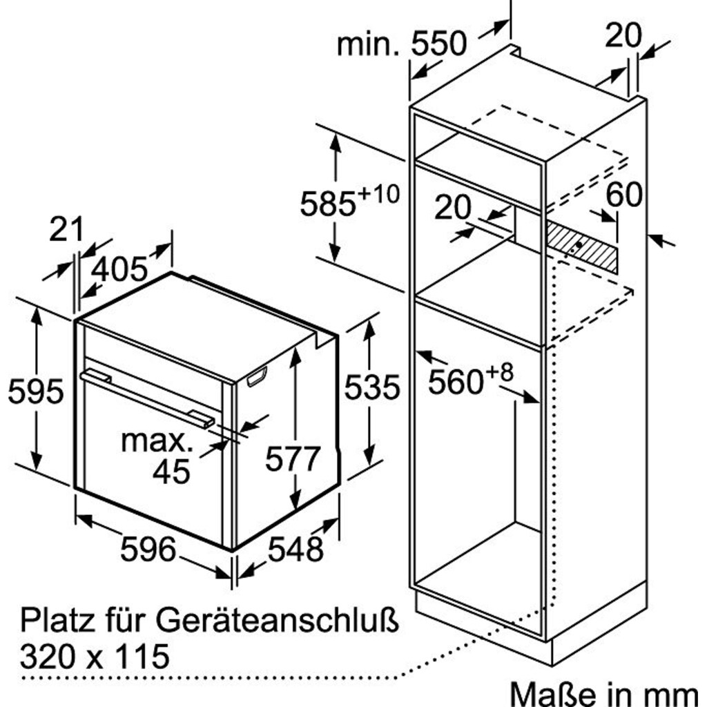 NEFF Dampfbackofen »B46FT64N0«, N 90, B46FT64N0, mit Teleskopauszug nachrüstbar, easyClean