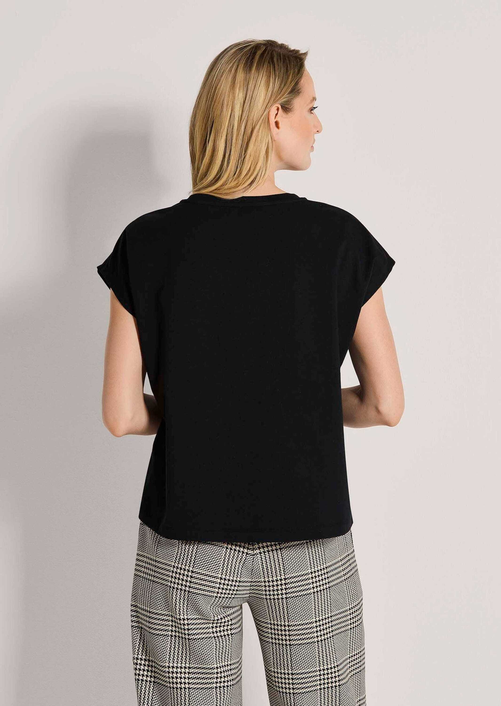 MADELEINE Kurzarmshirt »Shirt Pailletten-Shirt mit Blütenmotiv«