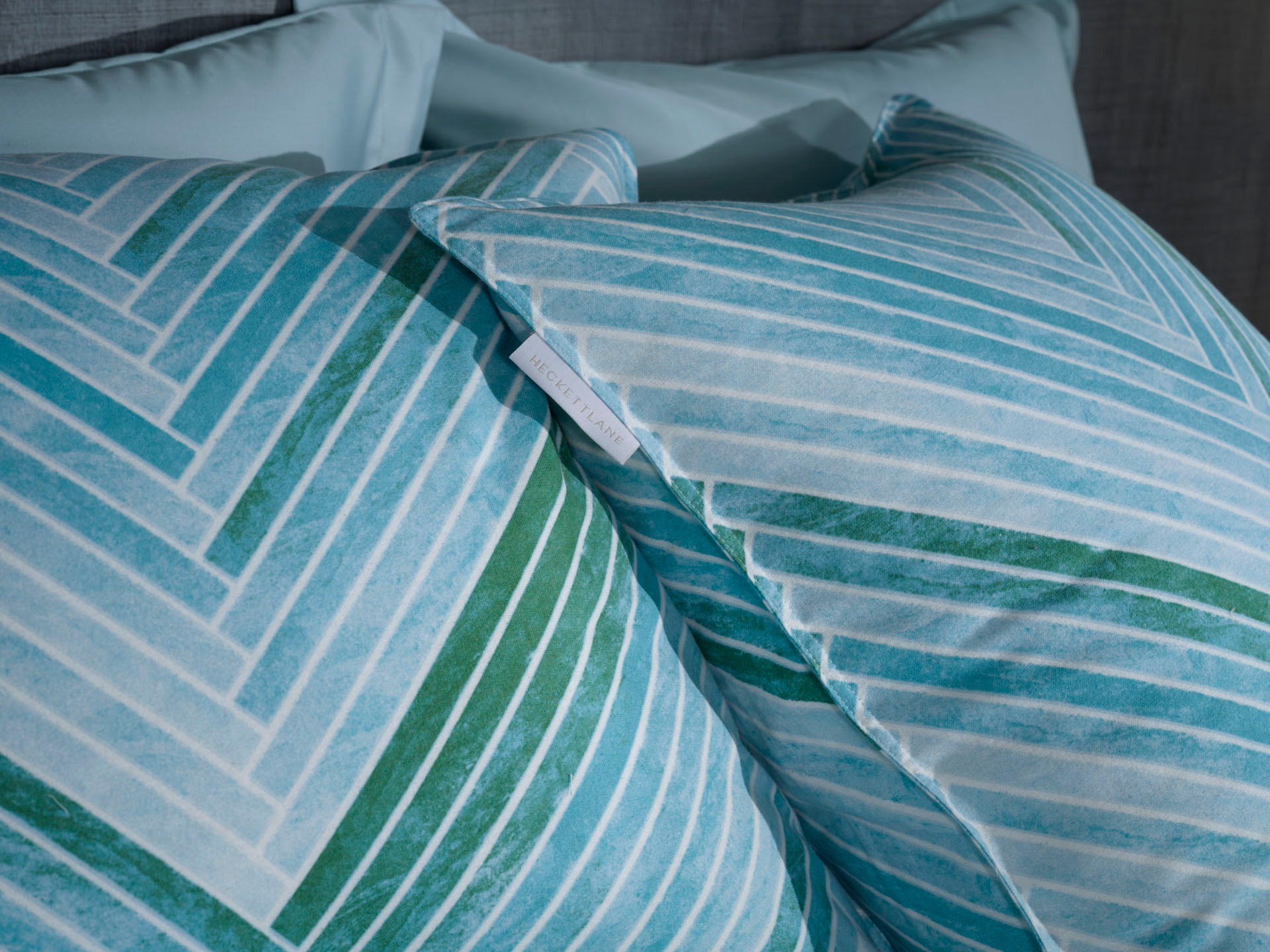 Thumbnail - Heckett & Lane Bettwäsche "Vita" 2 tlg. Streifen Design, 100% Baumwolle ab 135x200 cm.