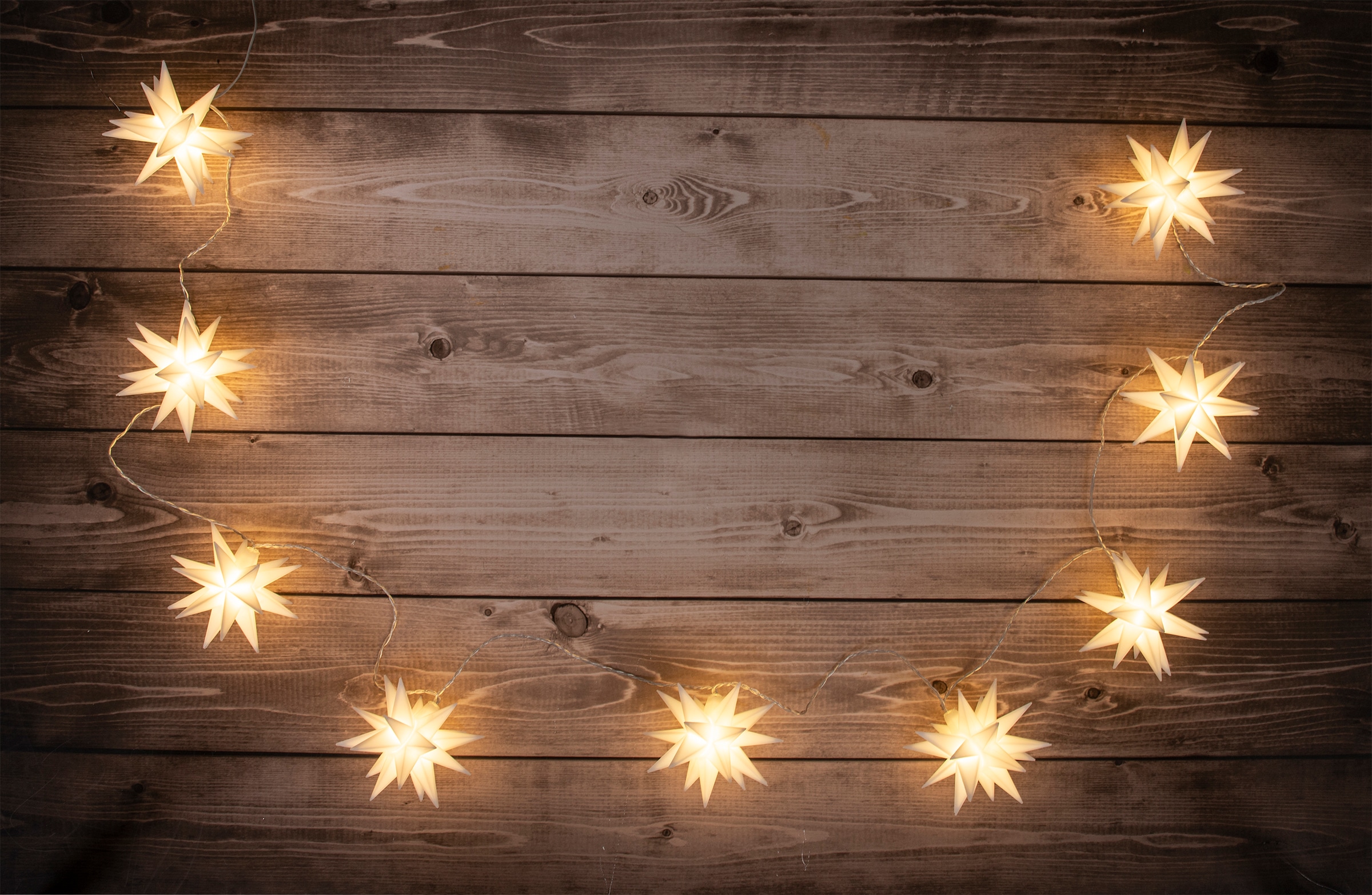 | BAUR »LED-Weihnachtslichterkette kaufen LED-Lichterkette aussen«, 3D-Sterne,Weihnachtsdeko 3D-Stern näve