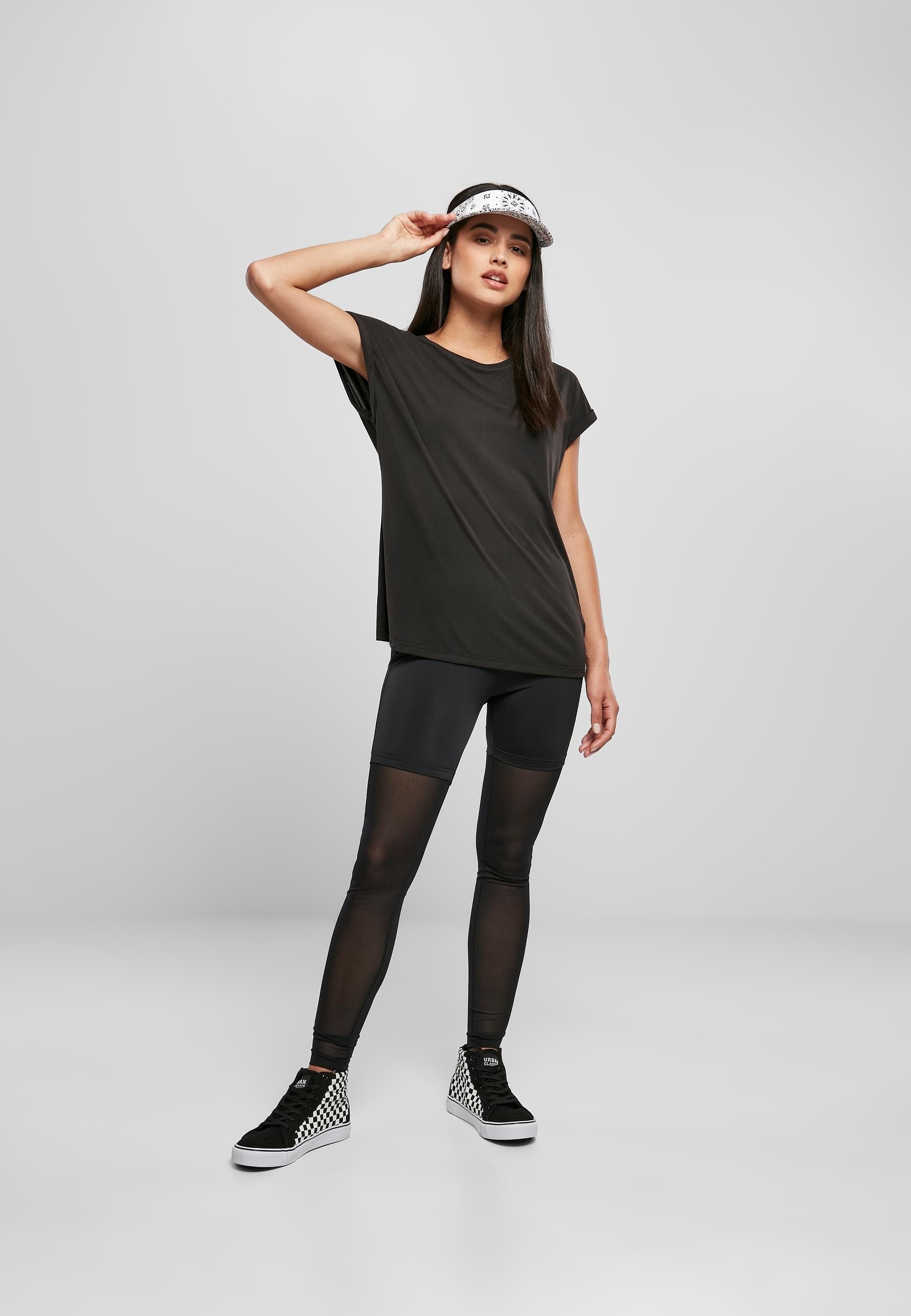 URBAN CLASSICS Kurzarmshirt »Urban Classics Damen Ladies Modal Extended Shoulder Tee«, (1 tlg.)