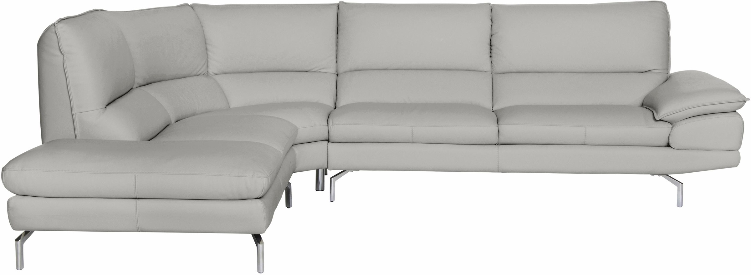 CALIA ITALIA Ecksofa »Dave, italienisches Designsofa L-Form, erstklassiger Sitzkomfort«, Ottomane wahlweise links oder rechts, in zwei tollen Lederqualitäten