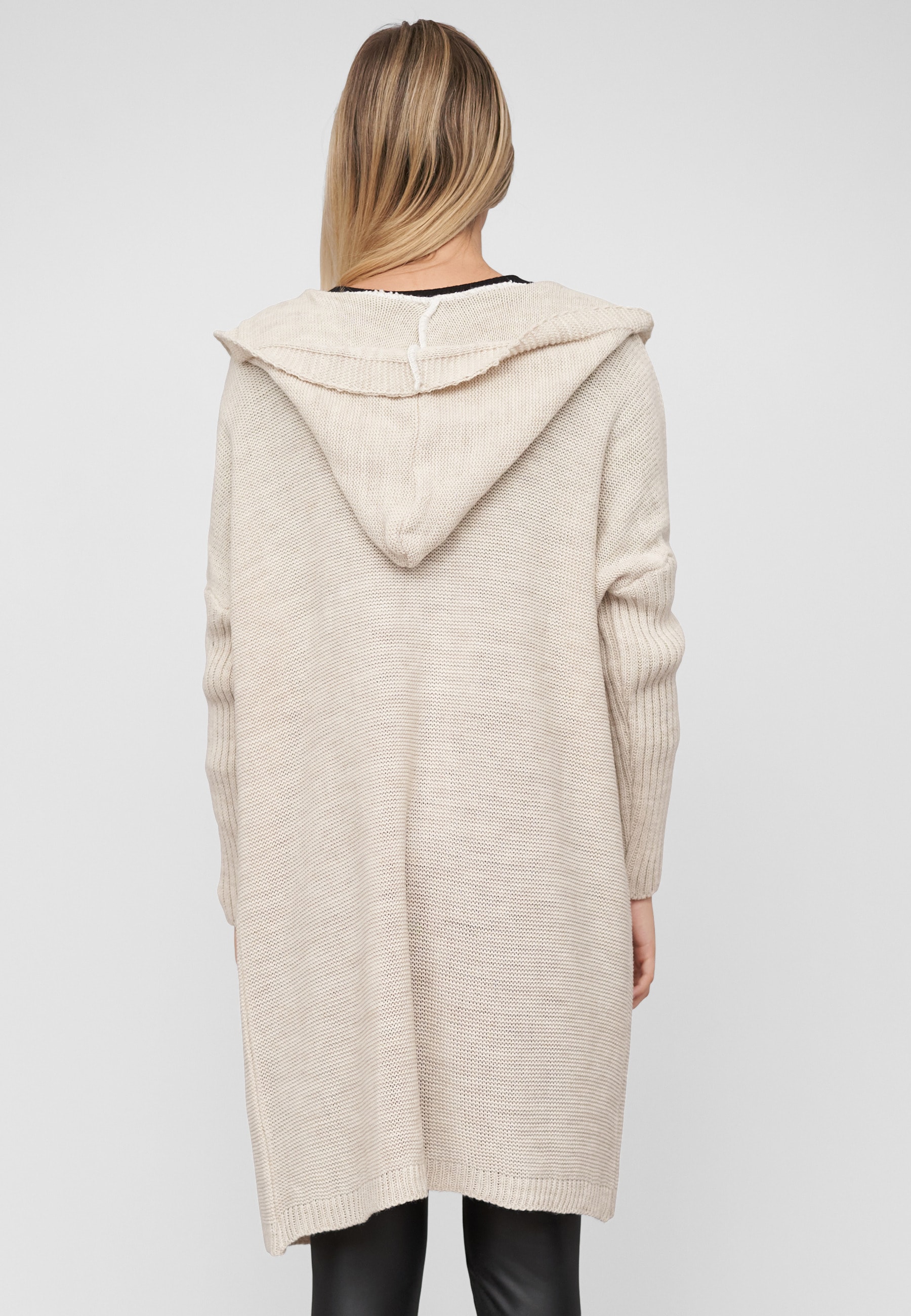 CLOUD 5IVE Strickjacke »CLOUD 5IVE Longform knit cardigan with hood« 1