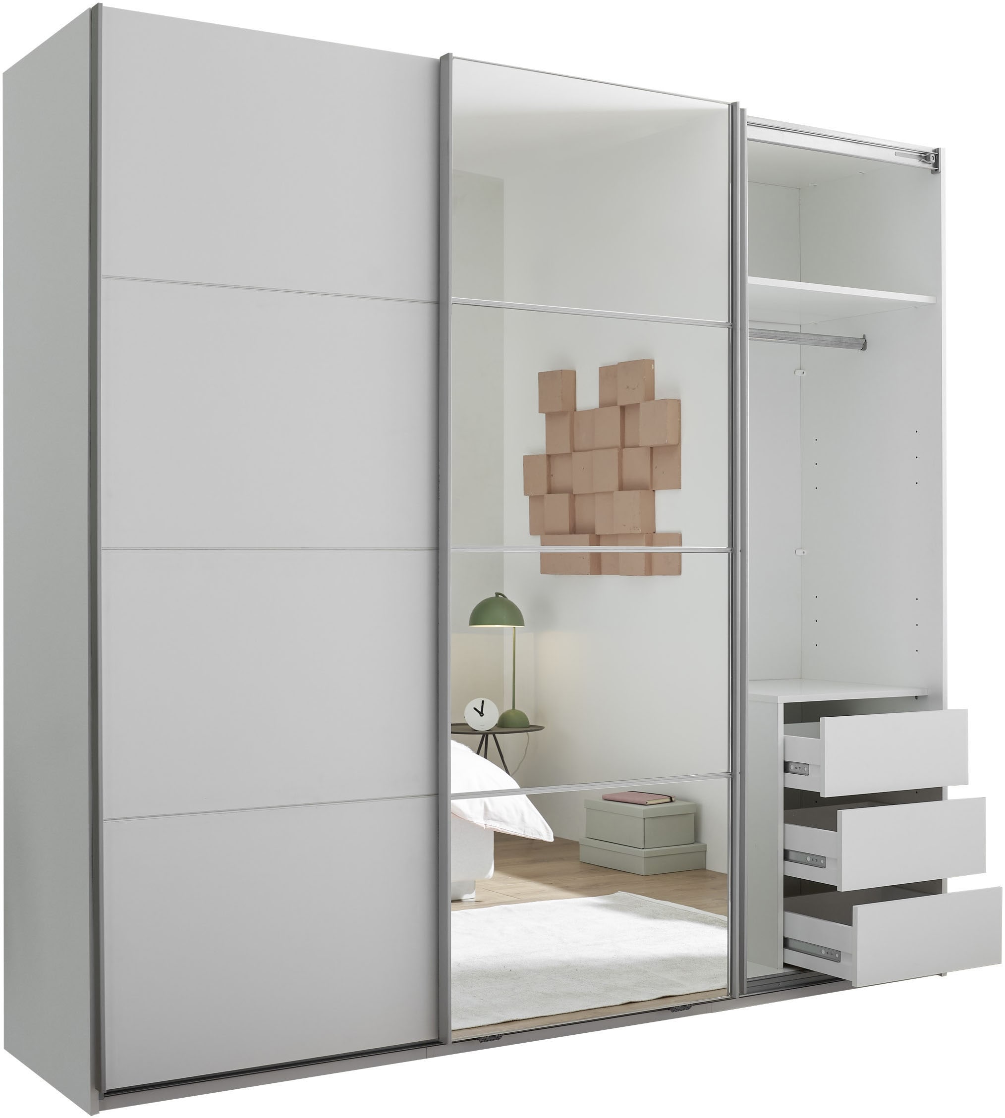 Schlafkontor Schwebetürenschrank »Carano Kleiderschrank, Schiebetürenschrank mit Spiegeltür«