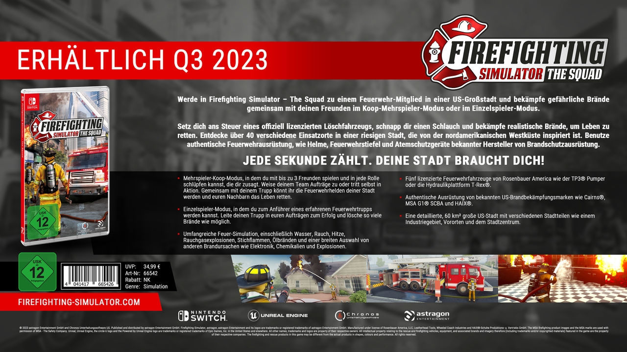 Astragon Spielesoftware »Firefighting Simulator - The Squad«, Nintendo Switch