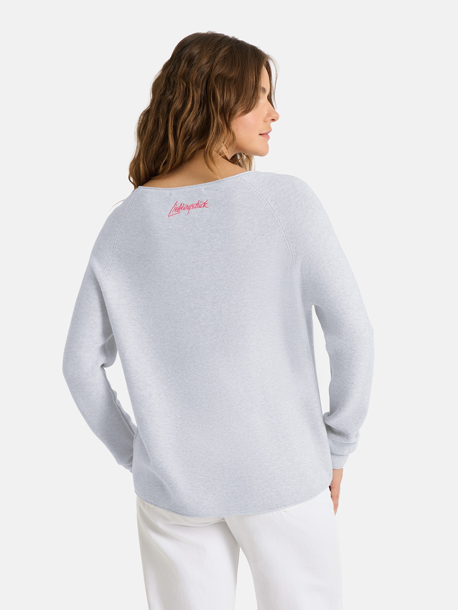 Lieblingsstück Rundhalspullover "BiancaEP" aus reiner Baumwolle, unifarbene günstig online kaufen