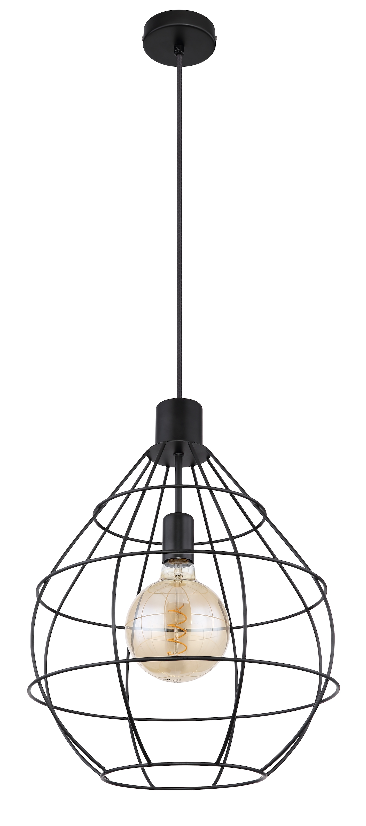 GLOBO LIGHTING Hängeleuchte »EDWIN«, Leuchtmittel E27 | ohne Leuchtmittel, Hängelampe/Pendelleuchte/Esszimmer/Wohnzimmer/Esstisch