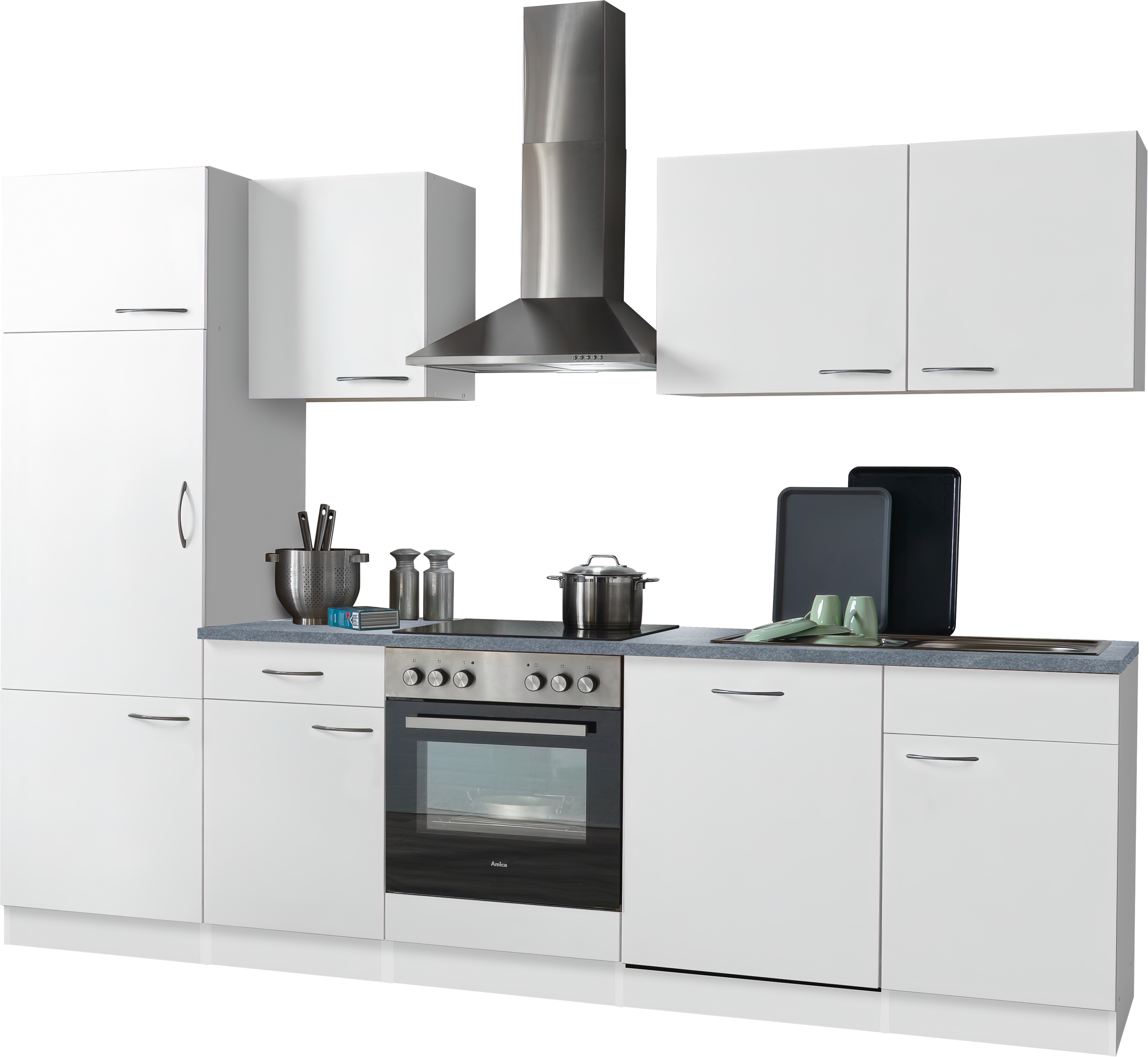 wiho Küchen Küche "Kiel" Breite 280 cm, inklusive E-Geräte