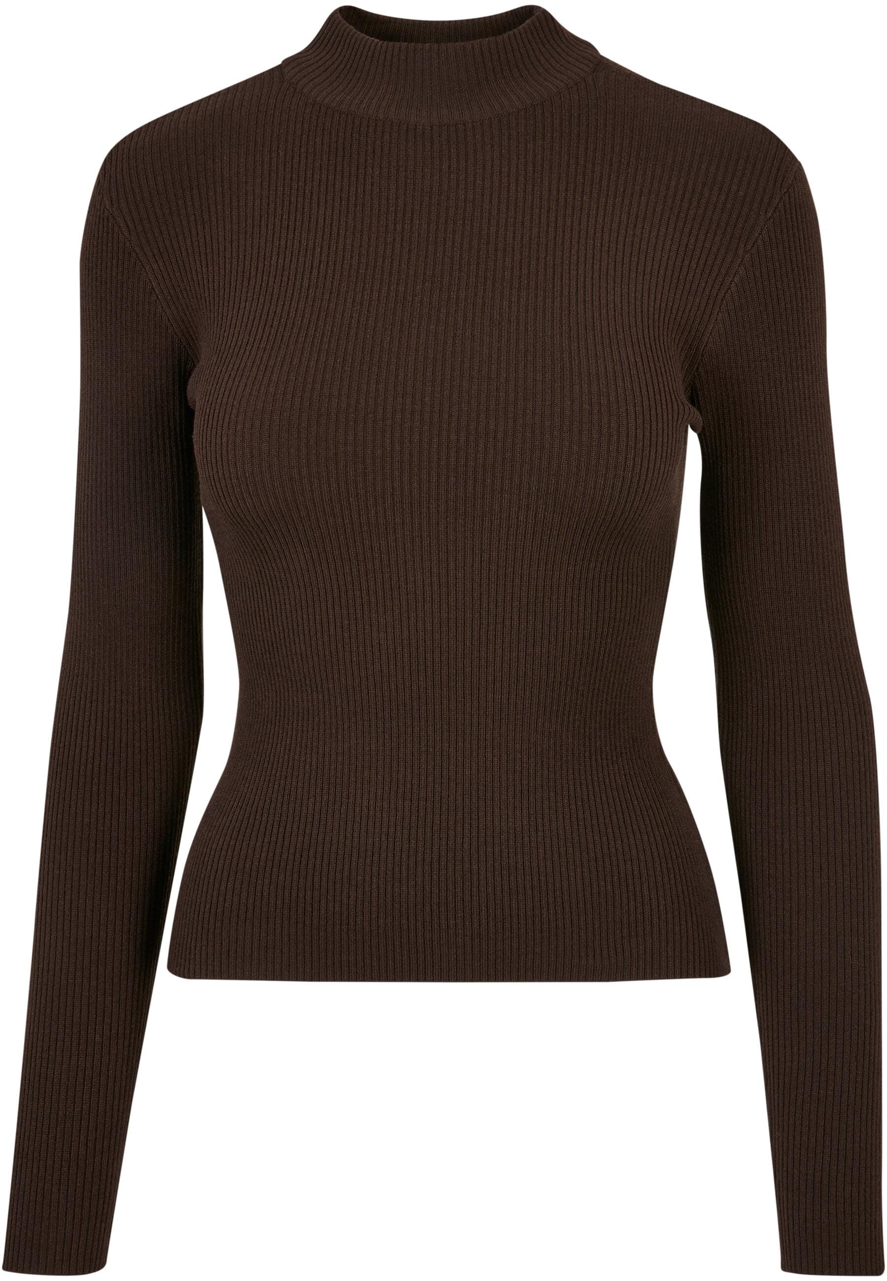 URBAN CLASSICS Sweater "Urban Classics Damen Ladies Rib Knit Turtelneck Sweater"