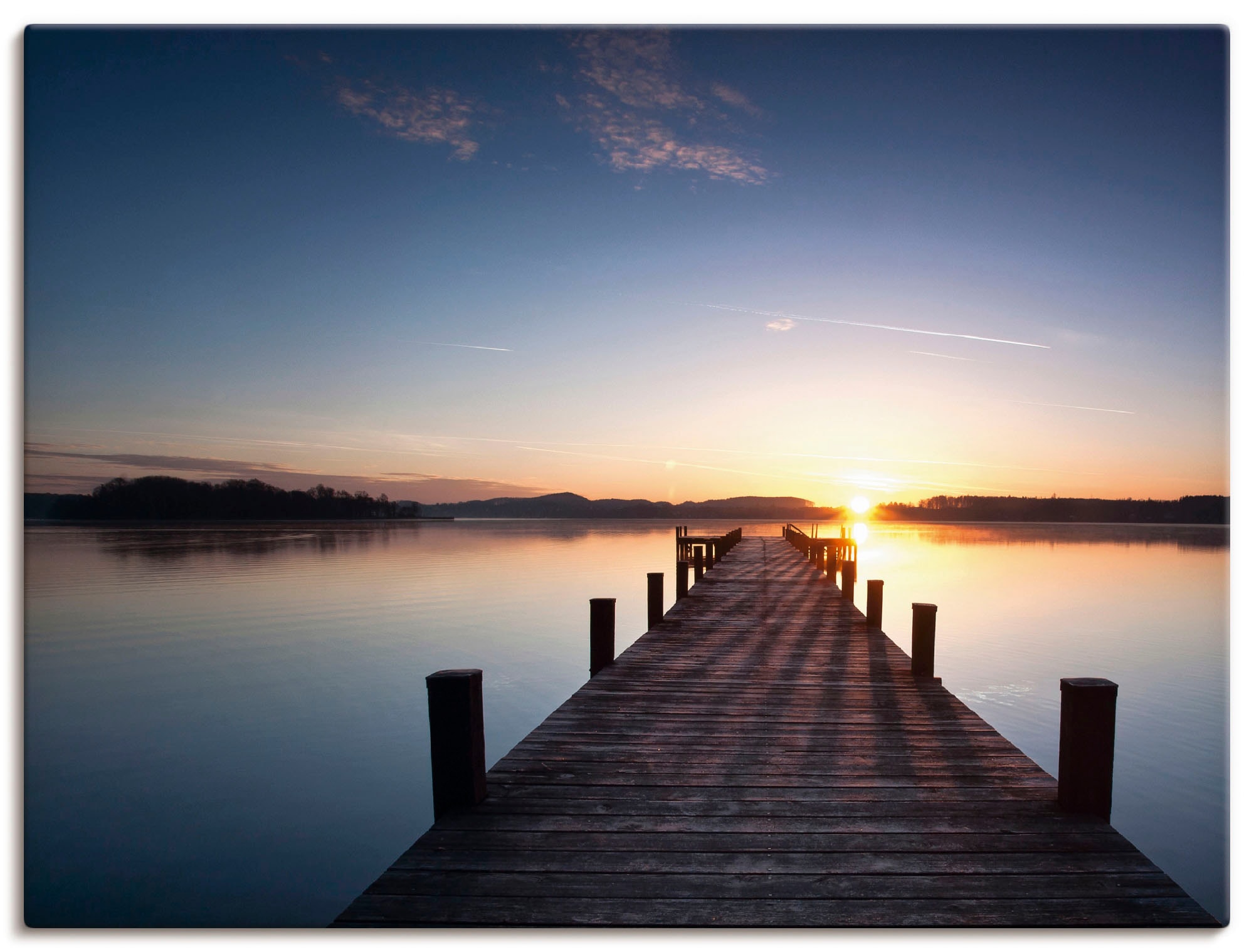 Artland Wandbild in bestellen als St.), Sonnenuntergang«, | versch. Wandaufkleber (1 Poster »Sonnenstrahlen Gewässer, oder - Leinwandbild, Alubild, BAUR Größen