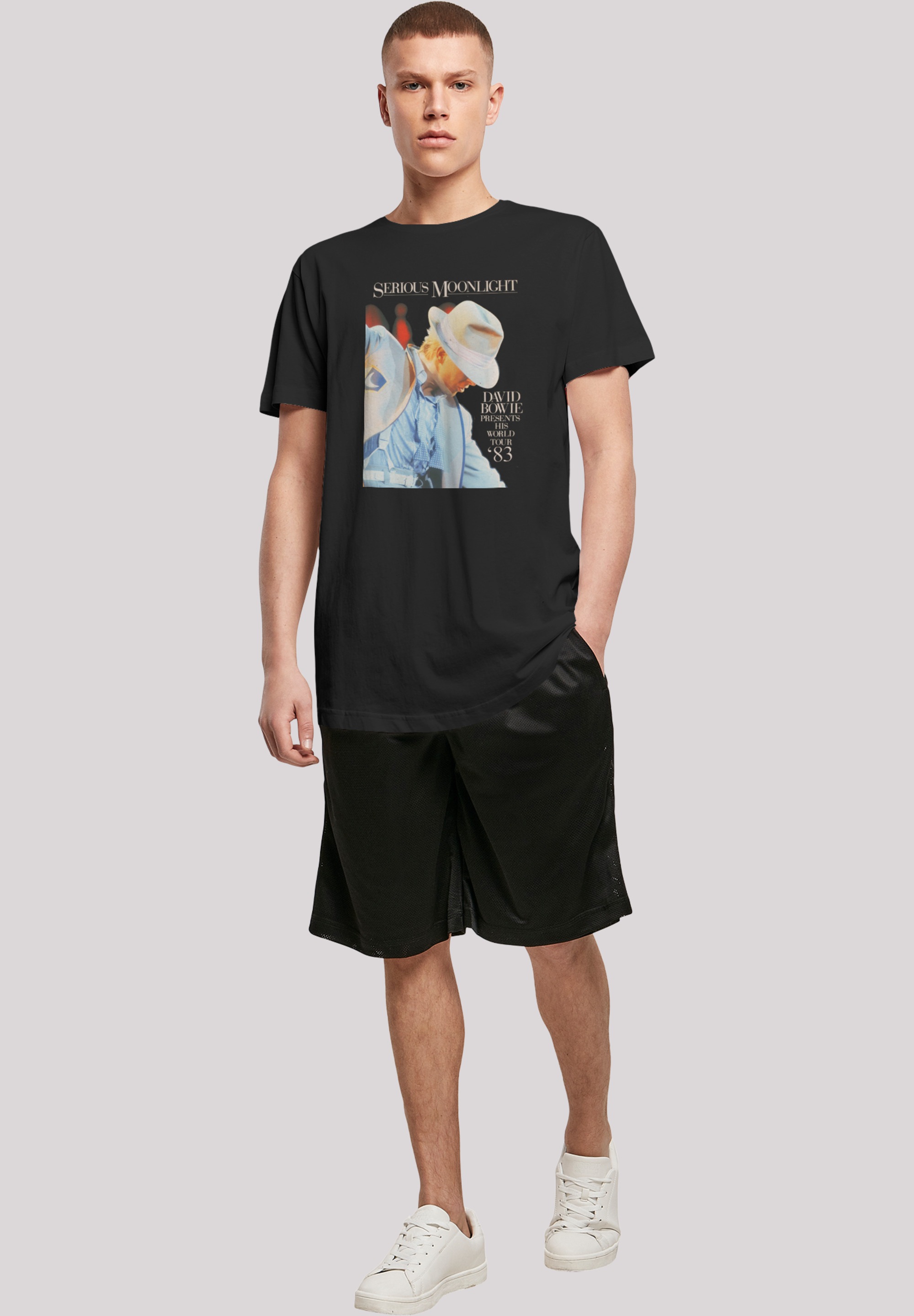 F4NT4STIC T-Shirt »David Bowie Serious Moonlight«, Print