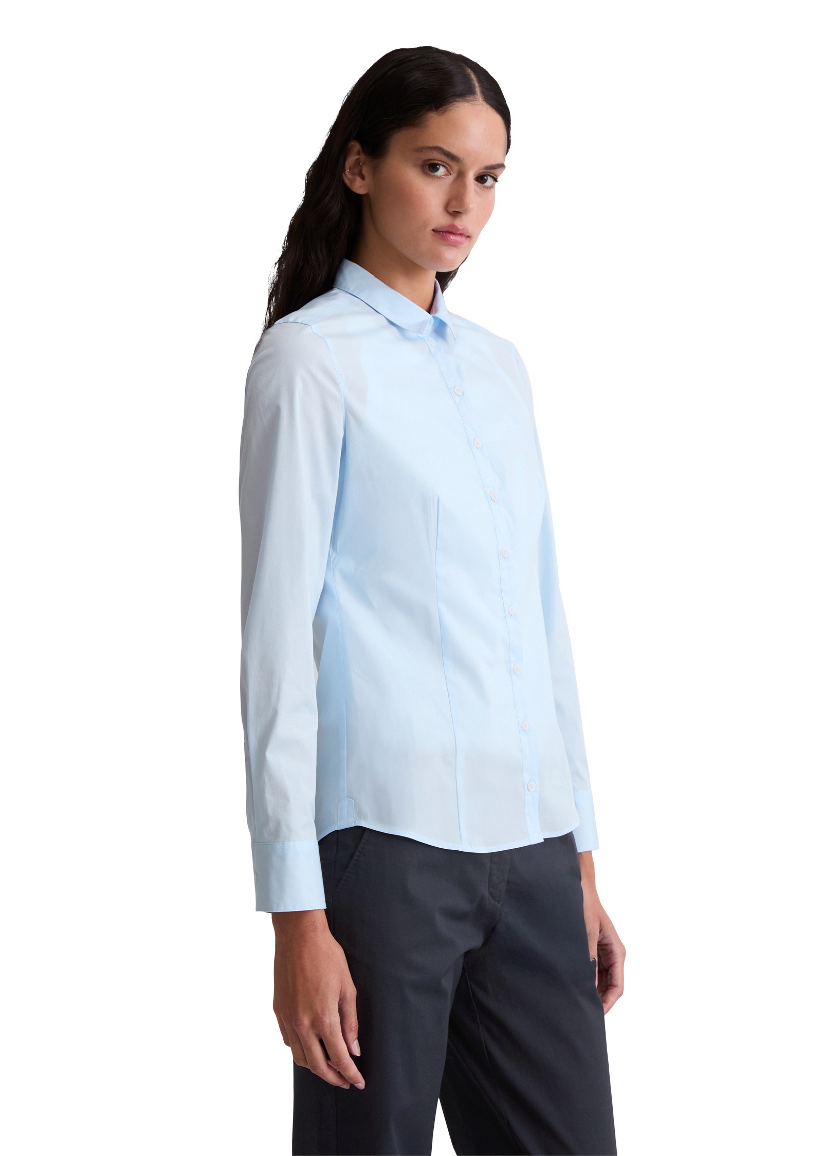 Marc OPolo Langarmbluse "in Stretch-Popeline-Qualität" günstig online kaufen