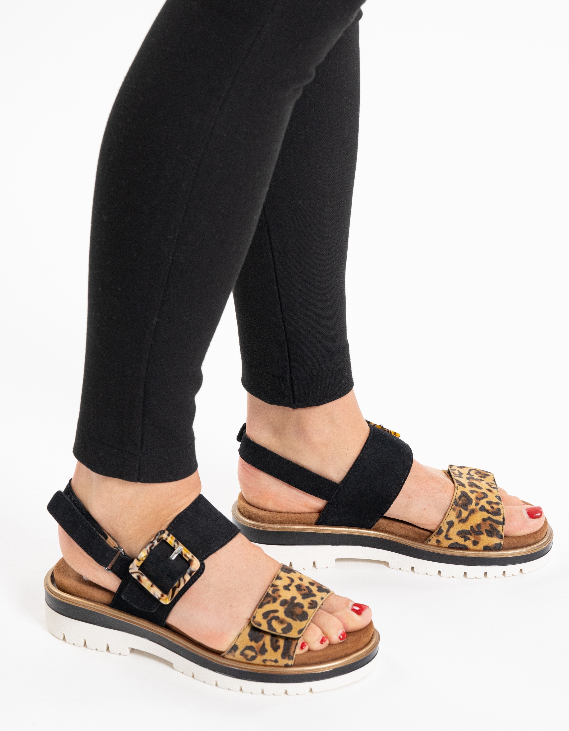 Thumbnail - Ara Plateausandaletten "MALAGA", Plateausandale, Klettschuh in Bequemweite G (= weit)