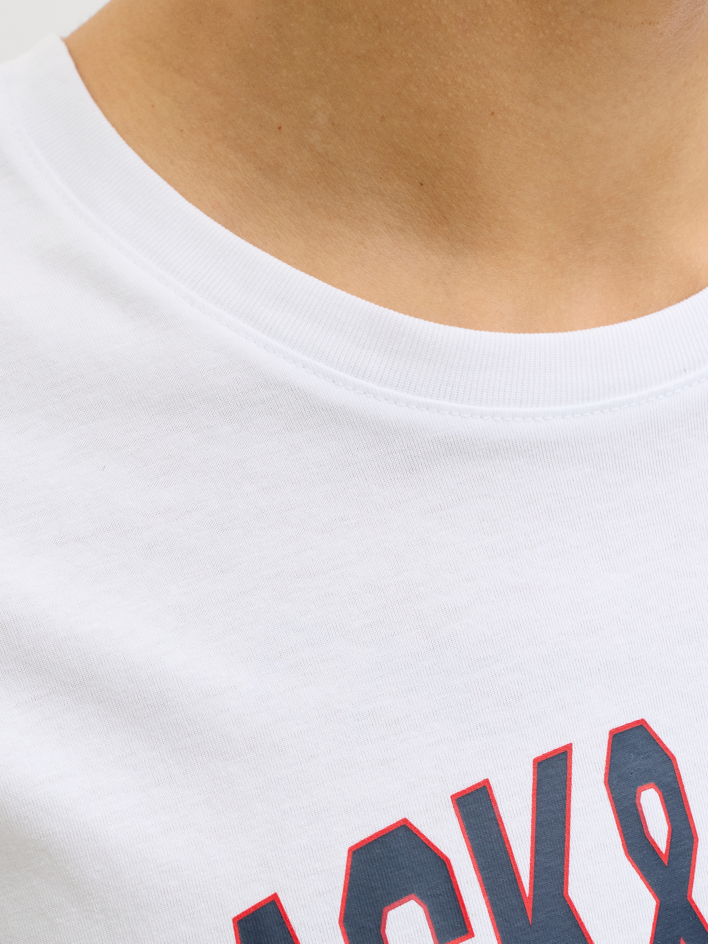 Jack & Jones Rundhalsshirt »JJELOGO TEE SS O-NECK 2 COL SS26 SN« mit Grafikprint