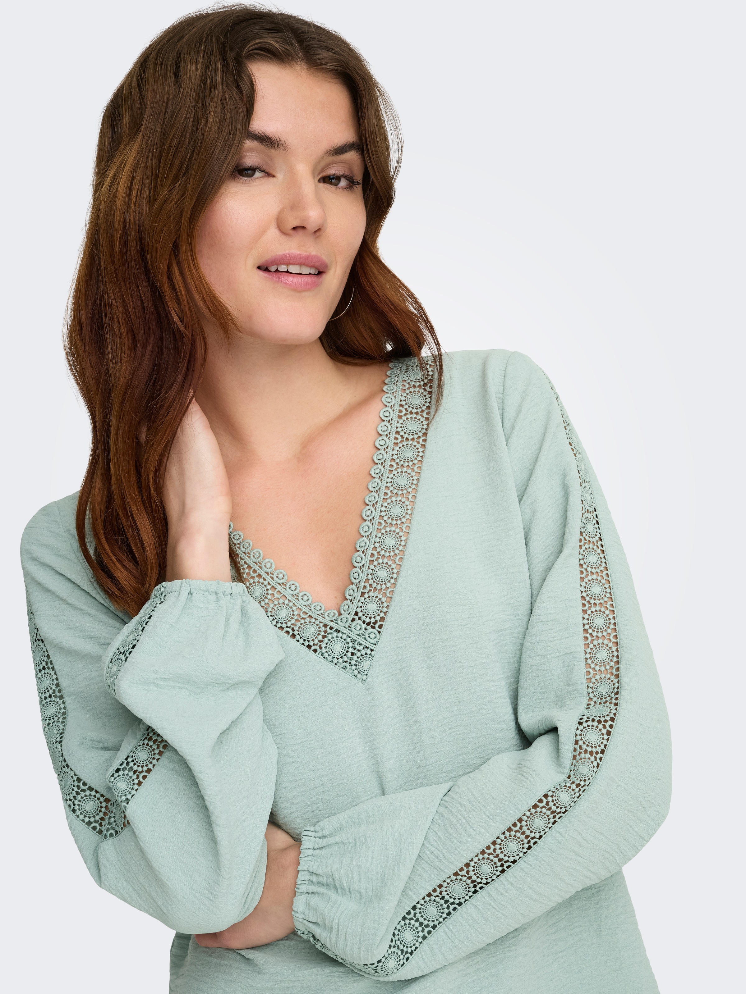 ONLY ONLGREGOR METTE Langarmbluse Jadeite M 2