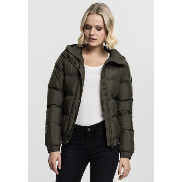 URBAN CLASSICS Winterjacke »Damen Ladies Hooded Puffer Jacket«, (1 St.),  ohne Kapuze kaufen | BAUR
