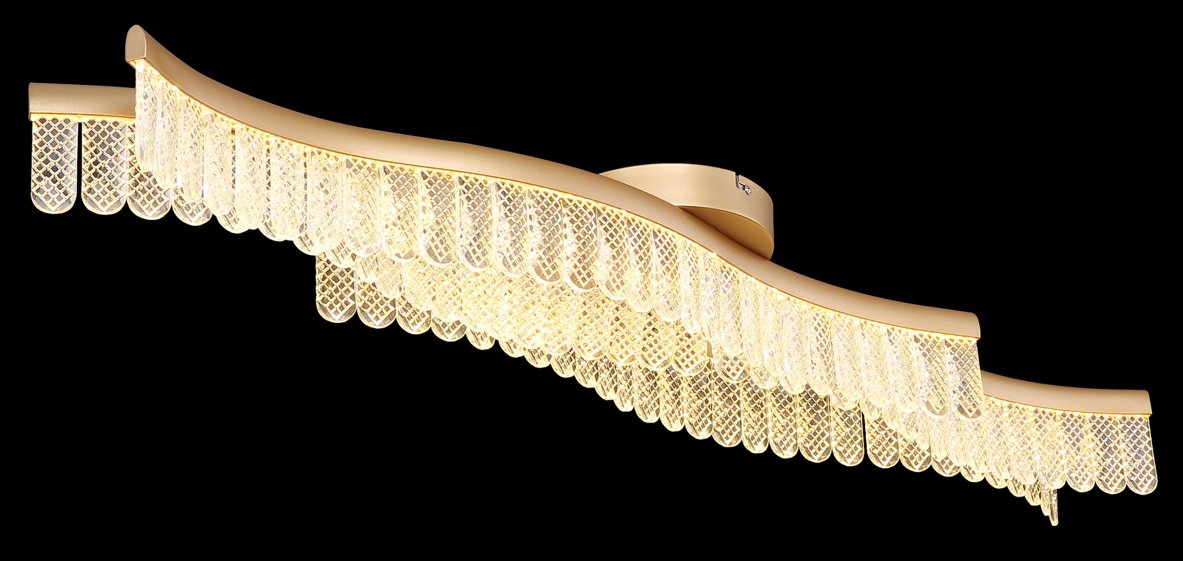 GLOBO LIGHTING LED Deckenleuchte »JULIET«, Leuchtmittel LED-Modul | LED fest integriert, Deckenlampe/goldfarben/3200K/Wohnzimmer/Schlafzimmer/Flur
