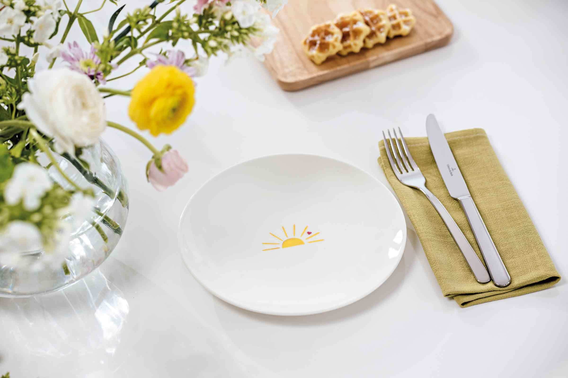 Villeroy & Boch Frühstücksteller »Frühstücksteller With Love ø 21,2 cm 5er Set bunt«