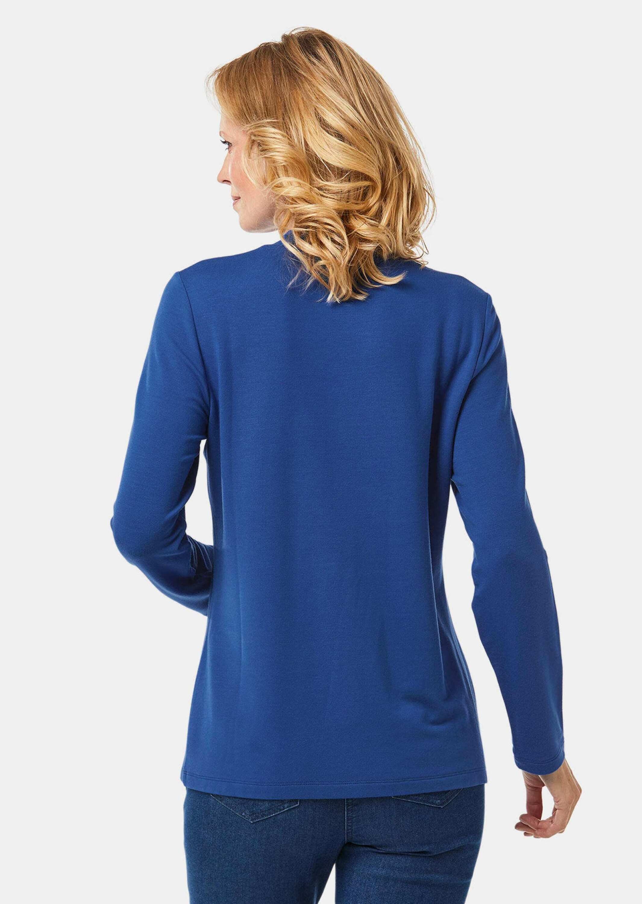 GOLDNER Longpullover »Stehbundshirt Stehkragenshirt mit Langarm«