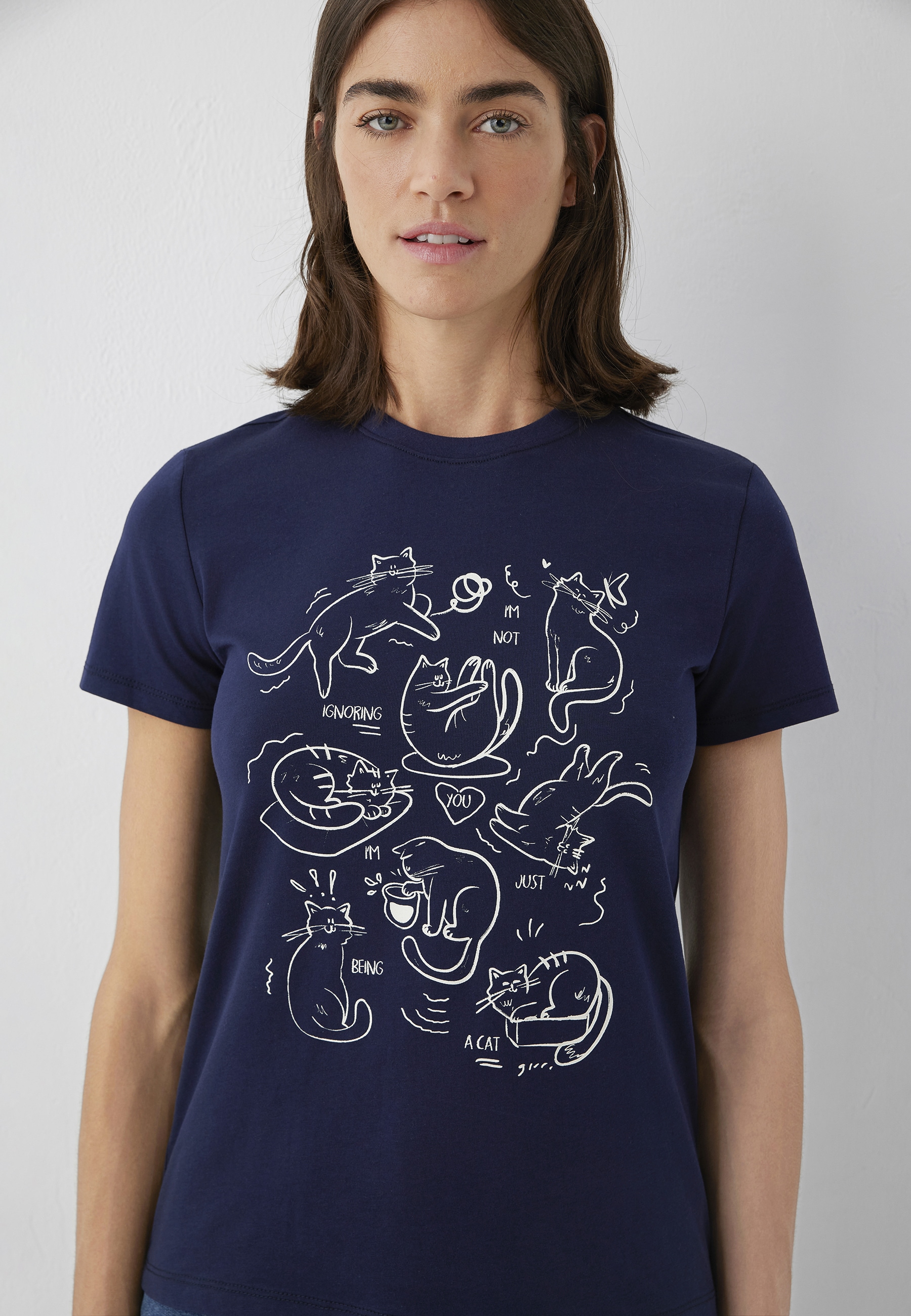 Mavi T-Shirt »CAT PRINTED TSHIRT« Katzen T-Shirt