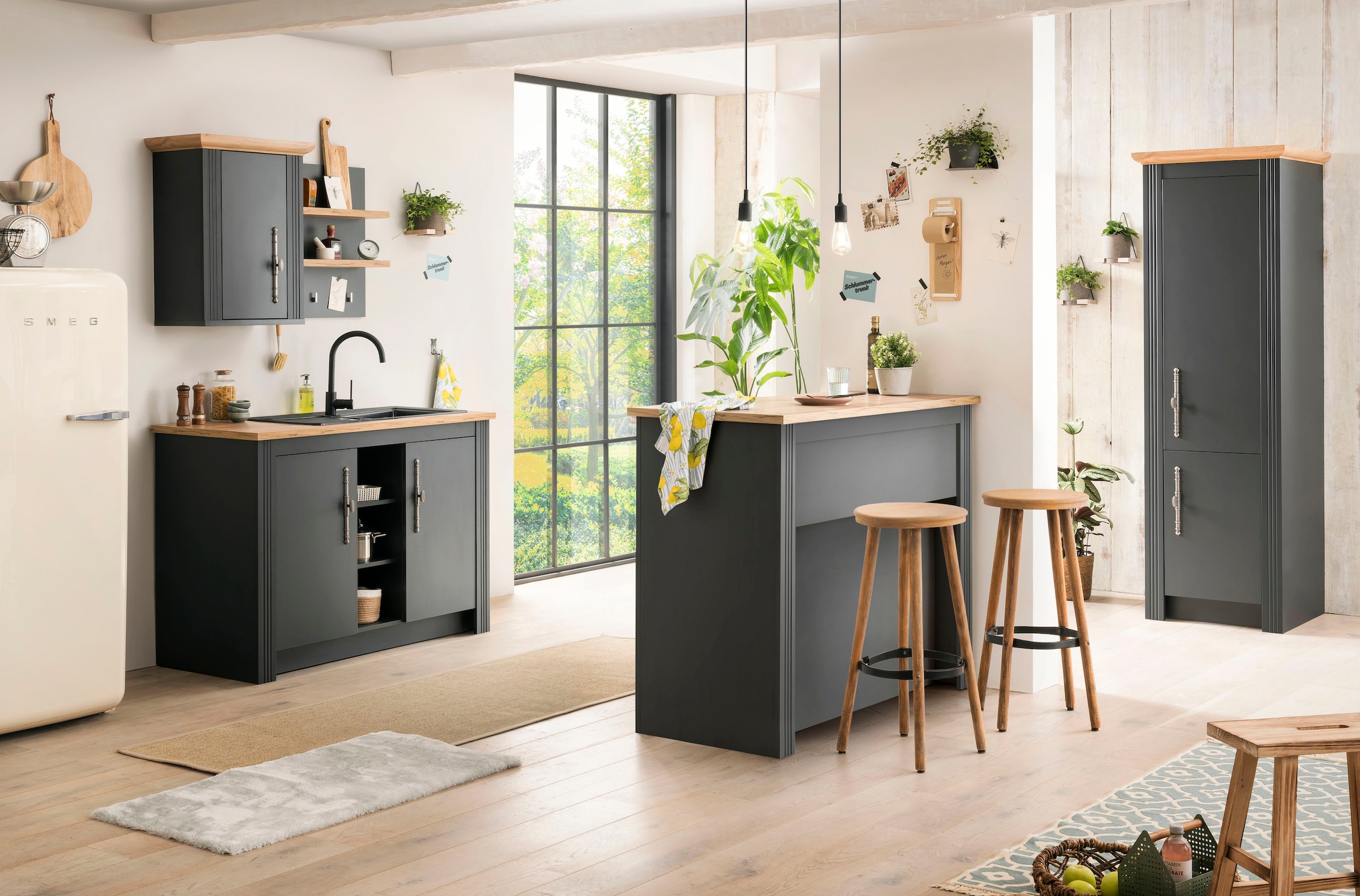 KOCHSTATION Hochschrank »Westminster«, im romantischen Landhausstil, Höhe 202 cm